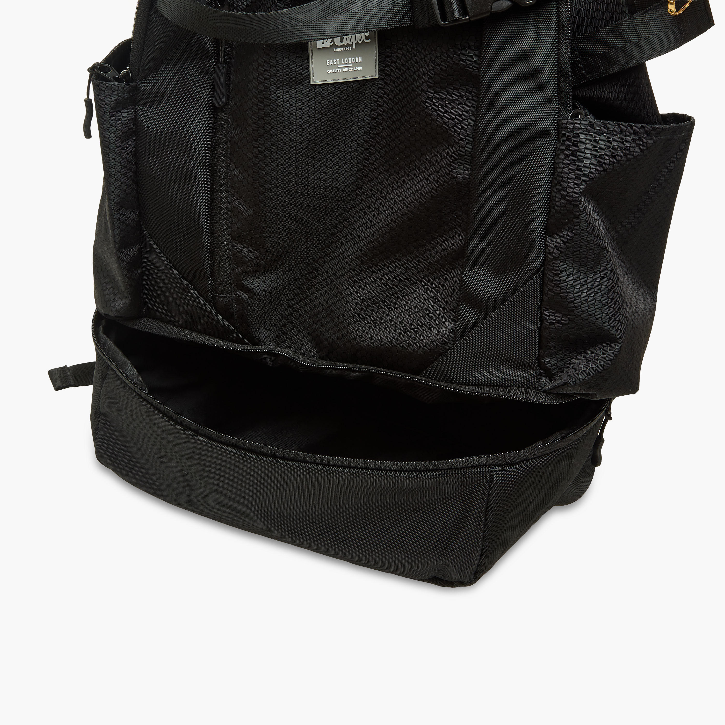 Lee Cooper Logo Applique School Backpack with Zip Closure - 16x31x48 cm-school-bagsandbackpacks-backpacks-image-8