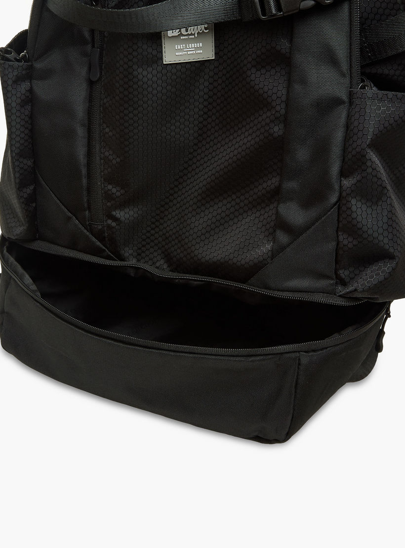 Lee Cooper Logo Applique School Backpack with Zip Closure - 16x31x48 cm-school-bagsandbackpacks-backpacks-image-8