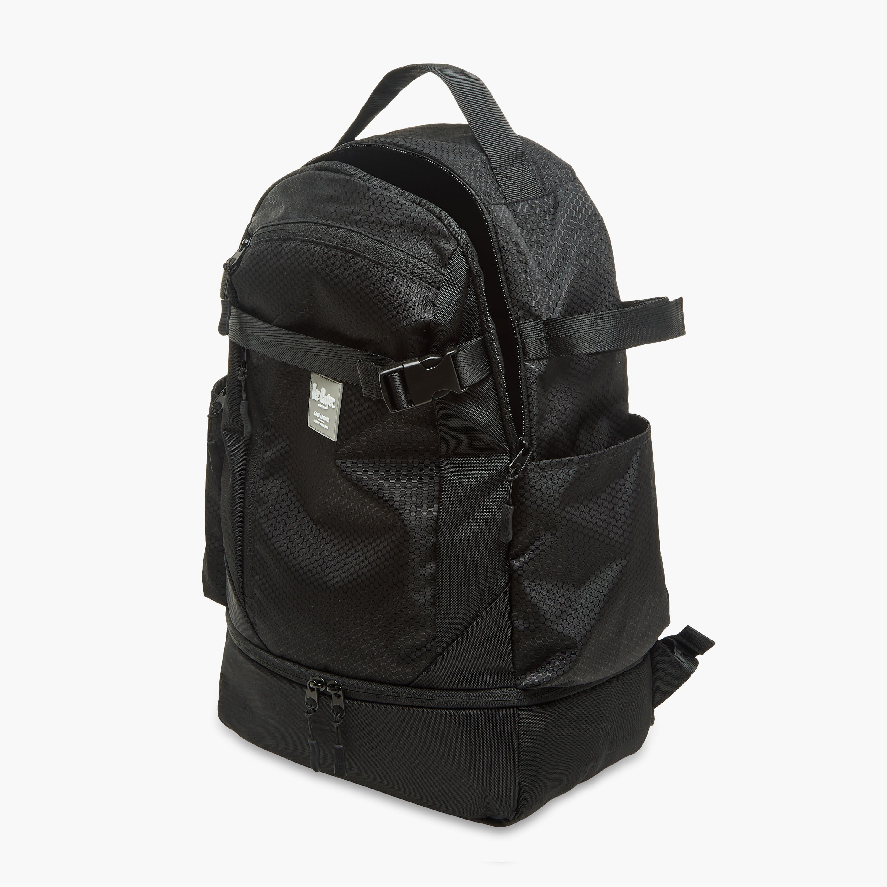 Lee Cooper Logo Applique School Backpack with Zip Closure - 16x31x48 cm-school-bagsandbackpacks-backpacks-image-9
