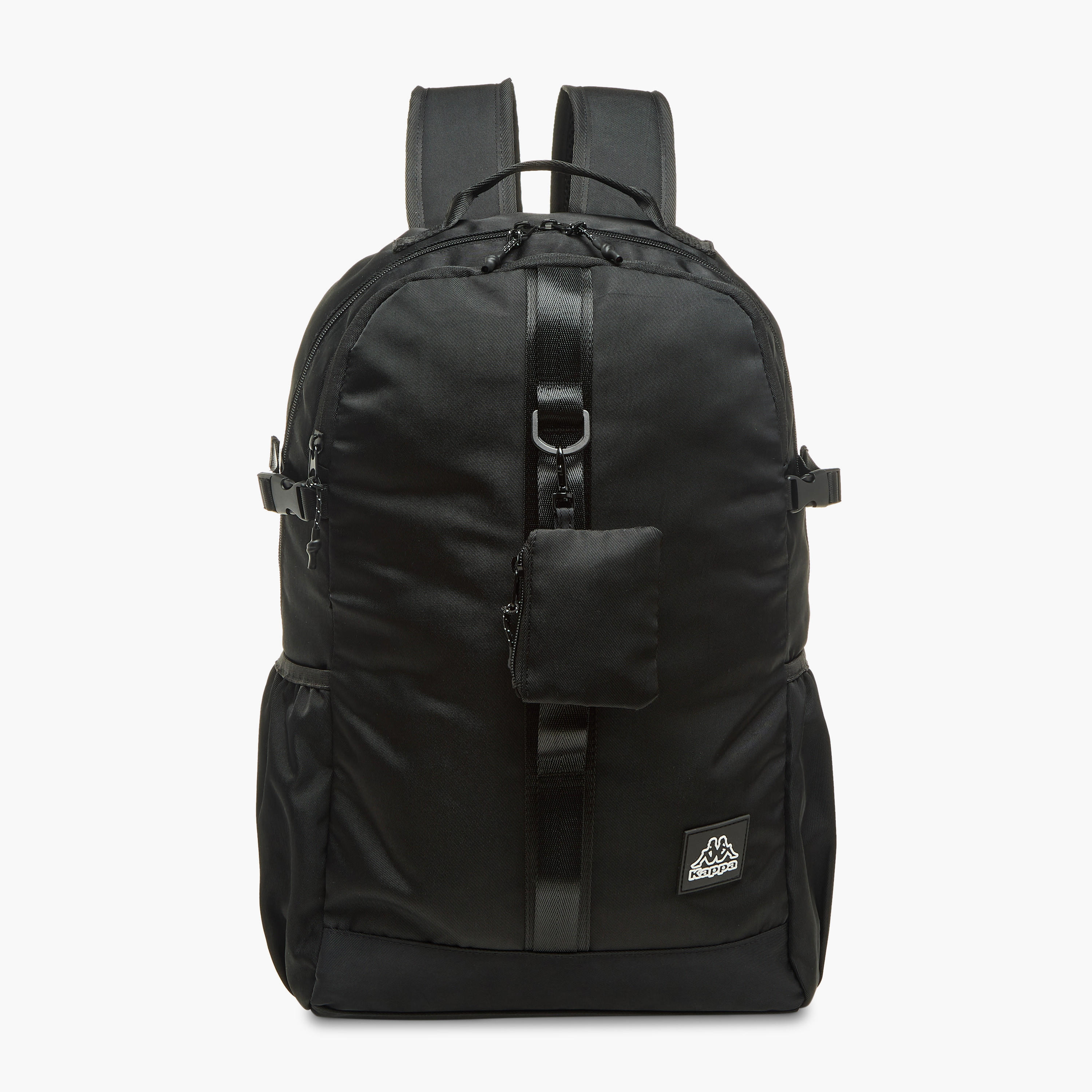Kappa Logo Applique School Backpack with Pouch - 19x30x47 cm-school-bagsandbackpacks-backpacks-image-1
