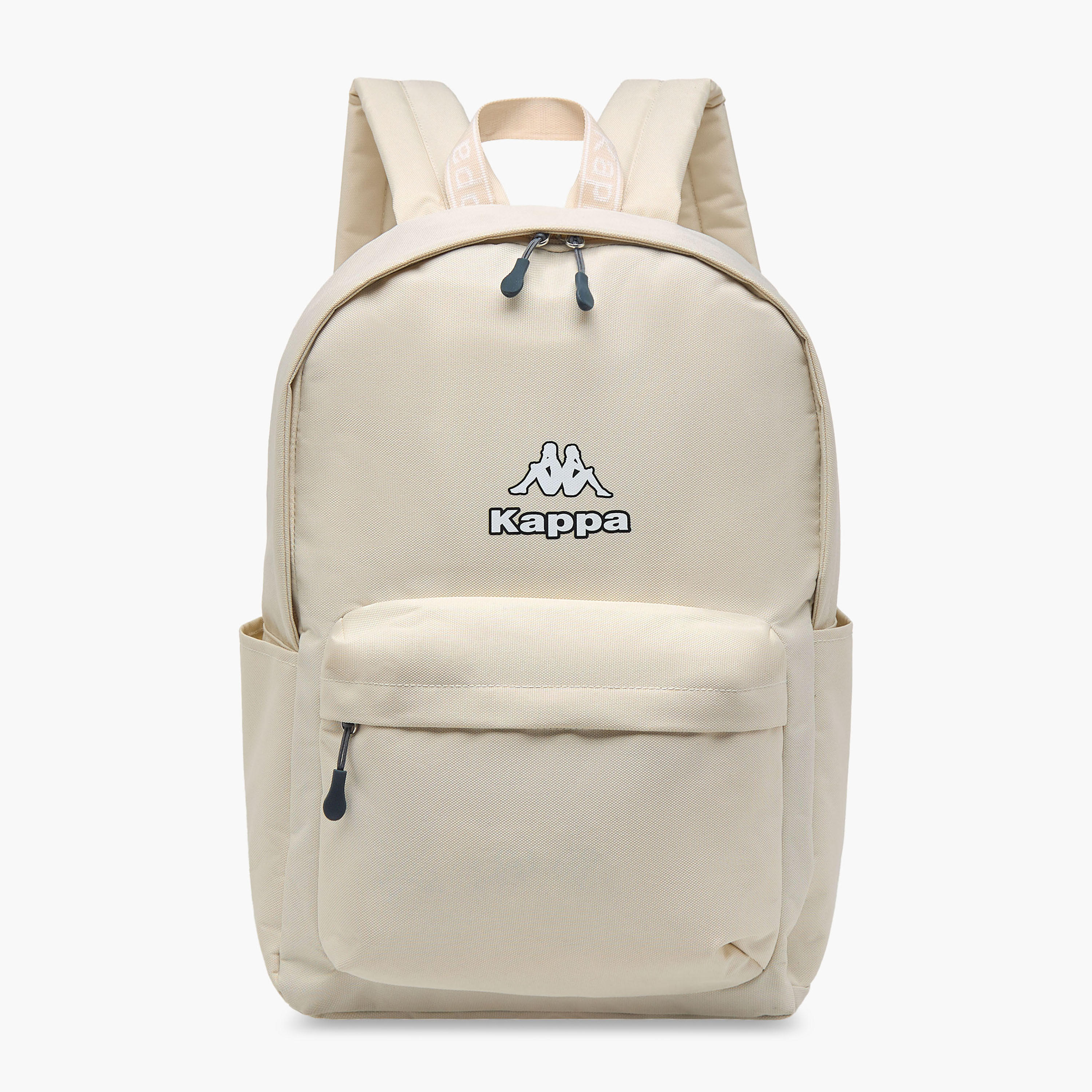 Kappa Logo Print School Backpack with Zip Closure and Adjustable Strap - 29x15x42 cm-school-bagsandbackpacks-backpacks-image-1