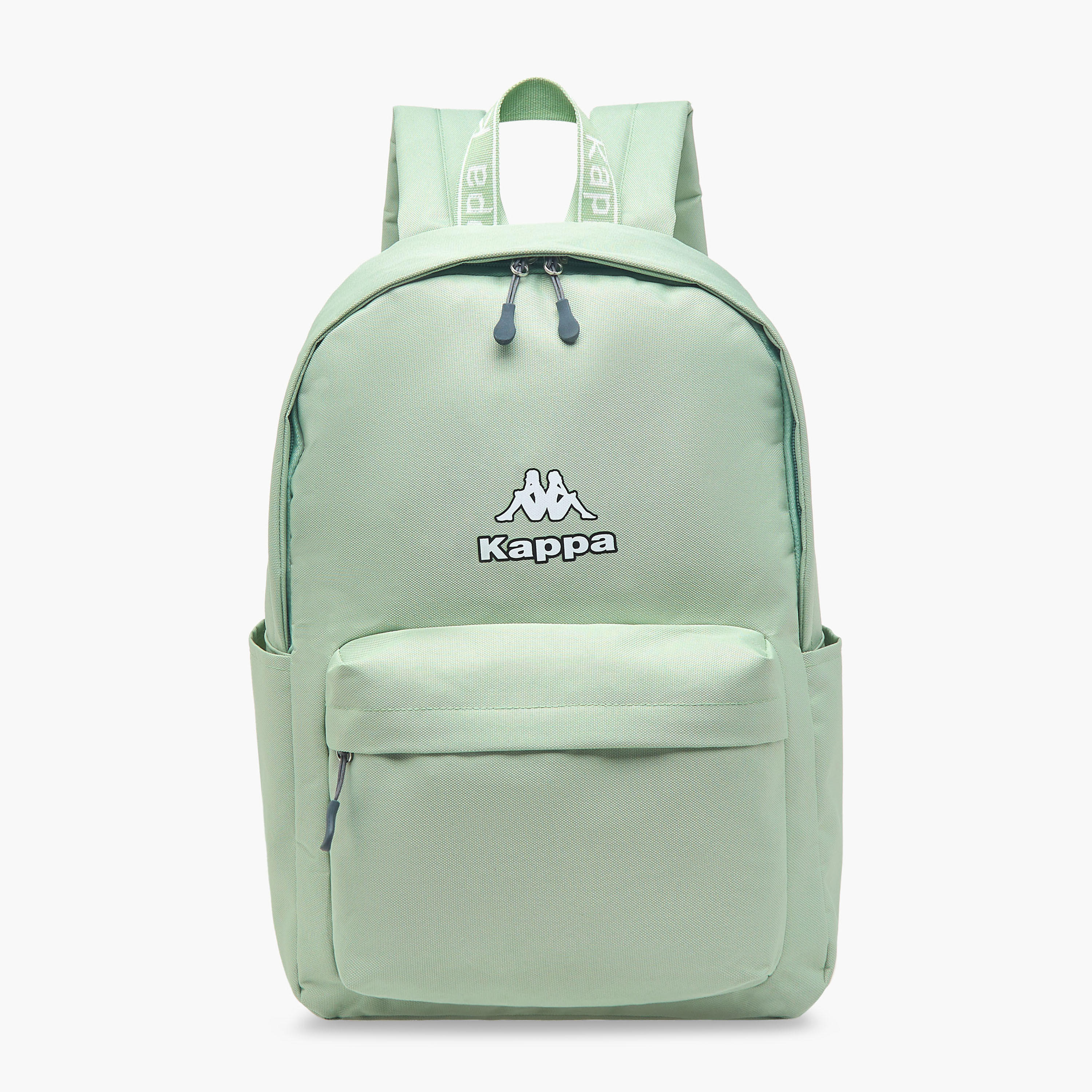 Kappa Logo Print School Backpack with Zip Closure and Adjustable Strap - 29x15x42 cm-school-bagsandbackpacks-backpacks-image-1