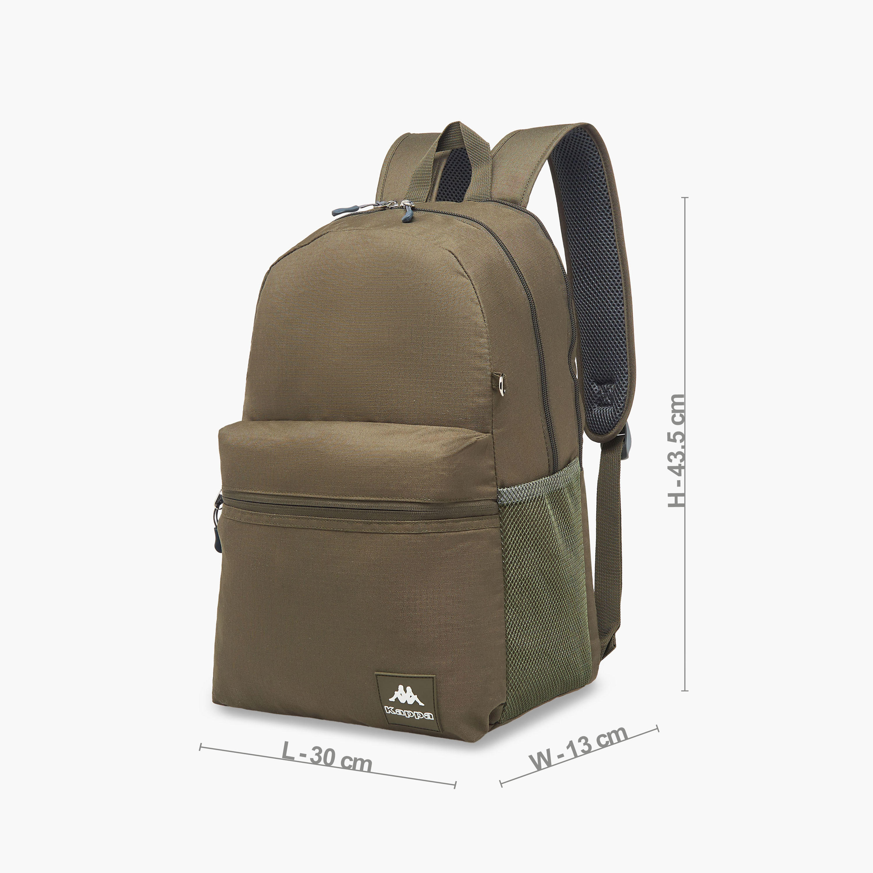 Kappa Logo Print School Backpack with Pencil Pouch set-school-bagsandbackpacks-sets-image-3