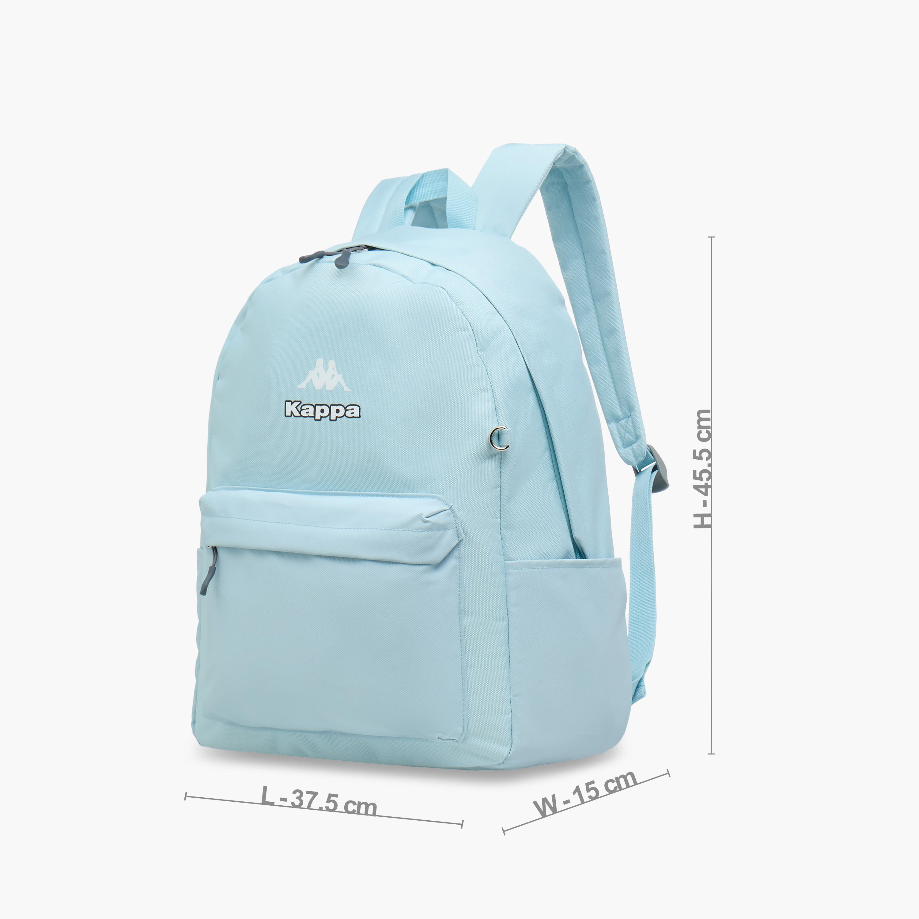 Kappa Logo Print School Backpack with Pencil Pouch set-school-bagsandbackpacks-sets-image-3