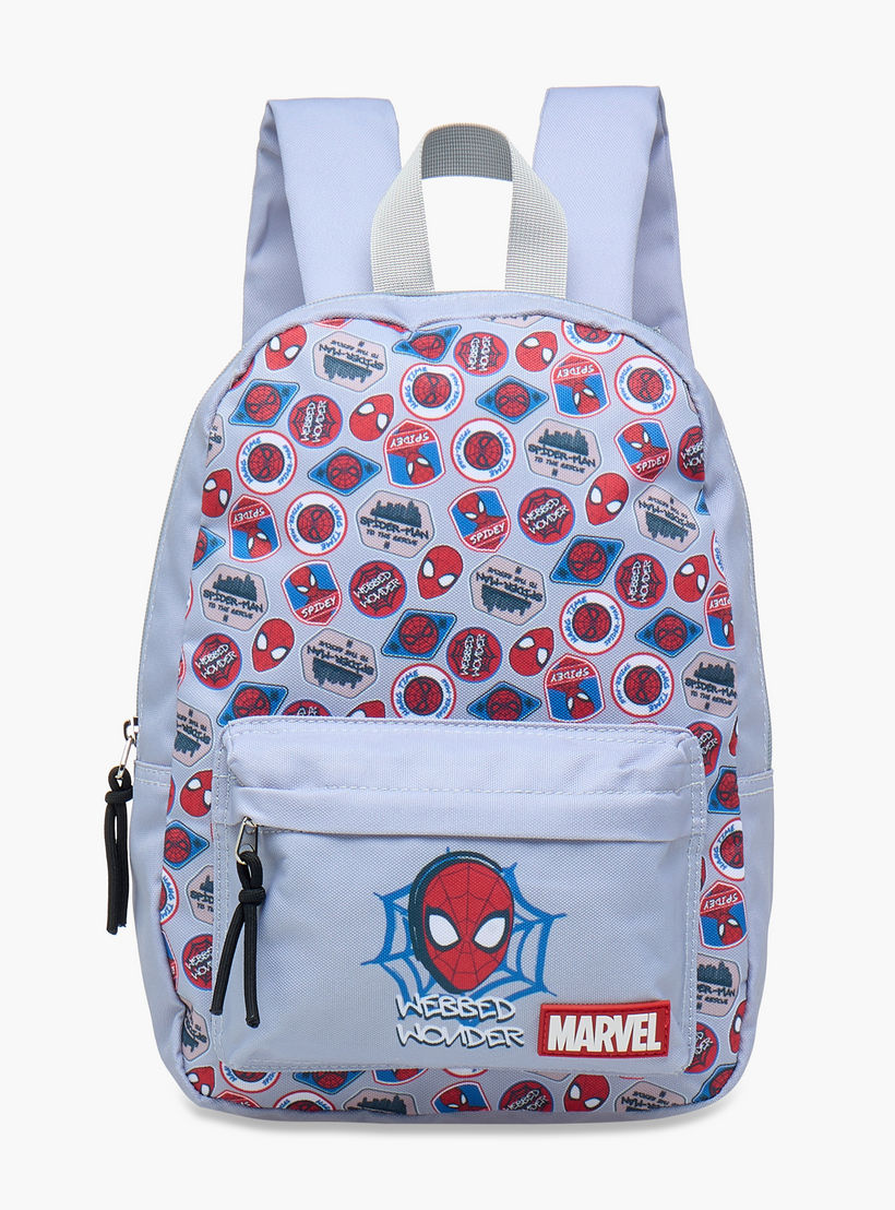 شنطة ظهر مدرسية بأحزمة كتف قابلة للتعديل وطبعات سبايدرمان من مارفل - 33x24x10 سم-school-bagsandbackpacks-backpacks-image-1