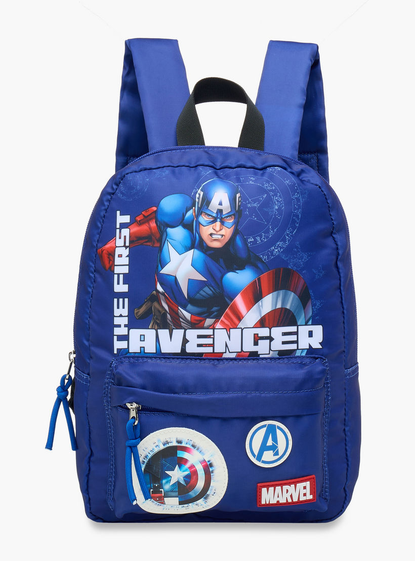 شنطة ظهر مدرسية بأحزمة قابلة للتعديل وطبعات أفينجرز من مارفل - 10x25x33 سم-school-bagsandbackpacks-backpacks-image-1