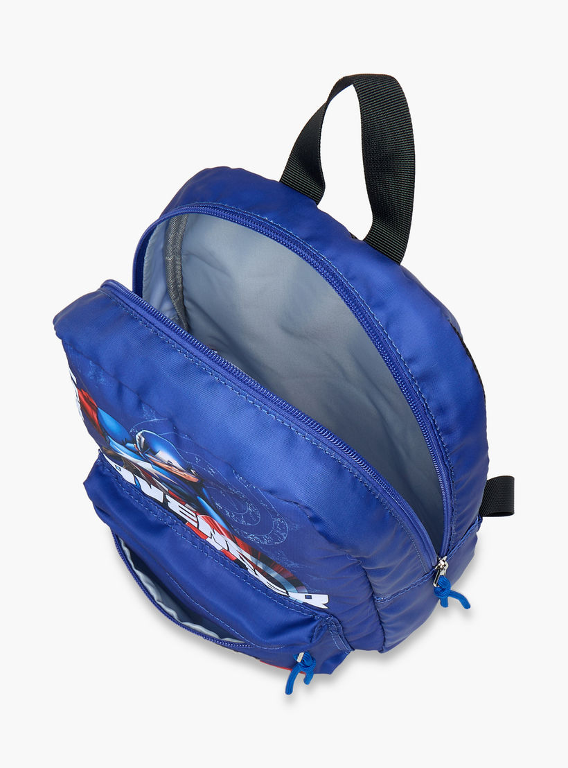 شنطة ظهر مدرسية بأحزمة قابلة للتعديل وطبعات أفينجرز من مارفل - 10x25x33 سم-school-bagsandbackpacks-backpacks-image-7