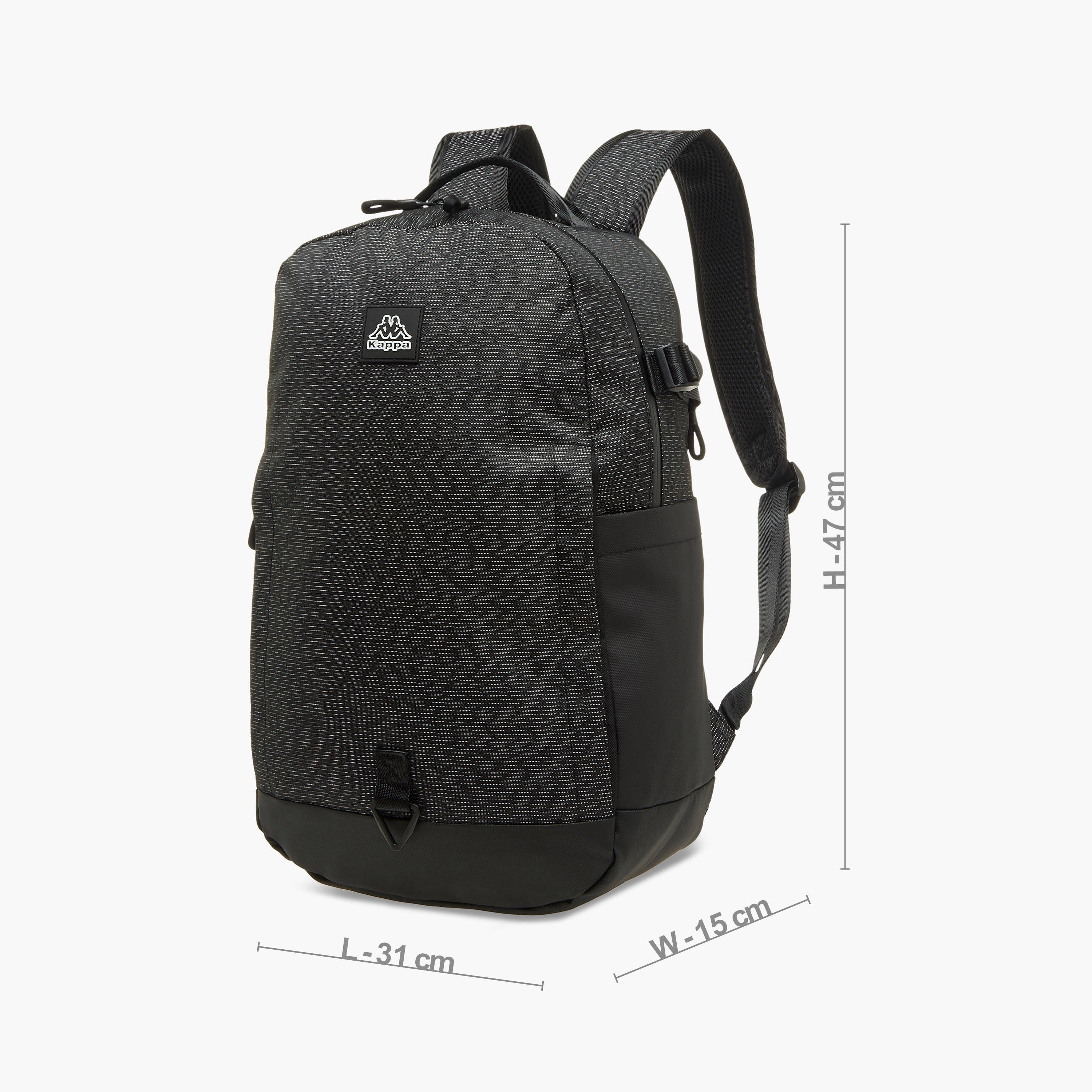 شنطة ظهر للمدرسة بسحّاب إغلاق وزخارف شعار من كابا - 15×31×47 سم-school-bagsandbackpacks-backpacks-image-4