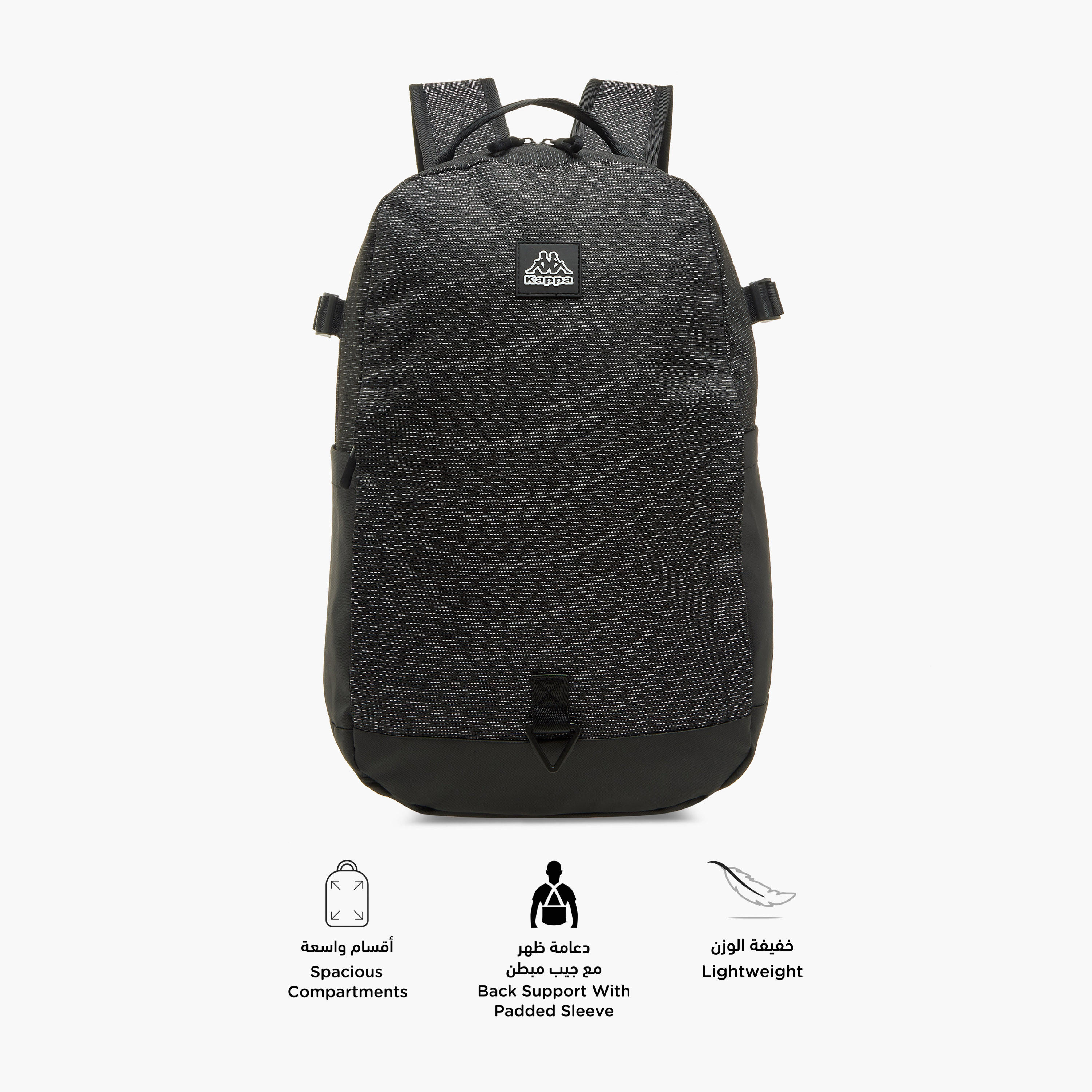 شنطة ظهر للمدرسة بسحّاب إغلاق وزخارف شعار من كابا - 15×31×47 سم-school-bagsandbackpacks-backpacks-image-6