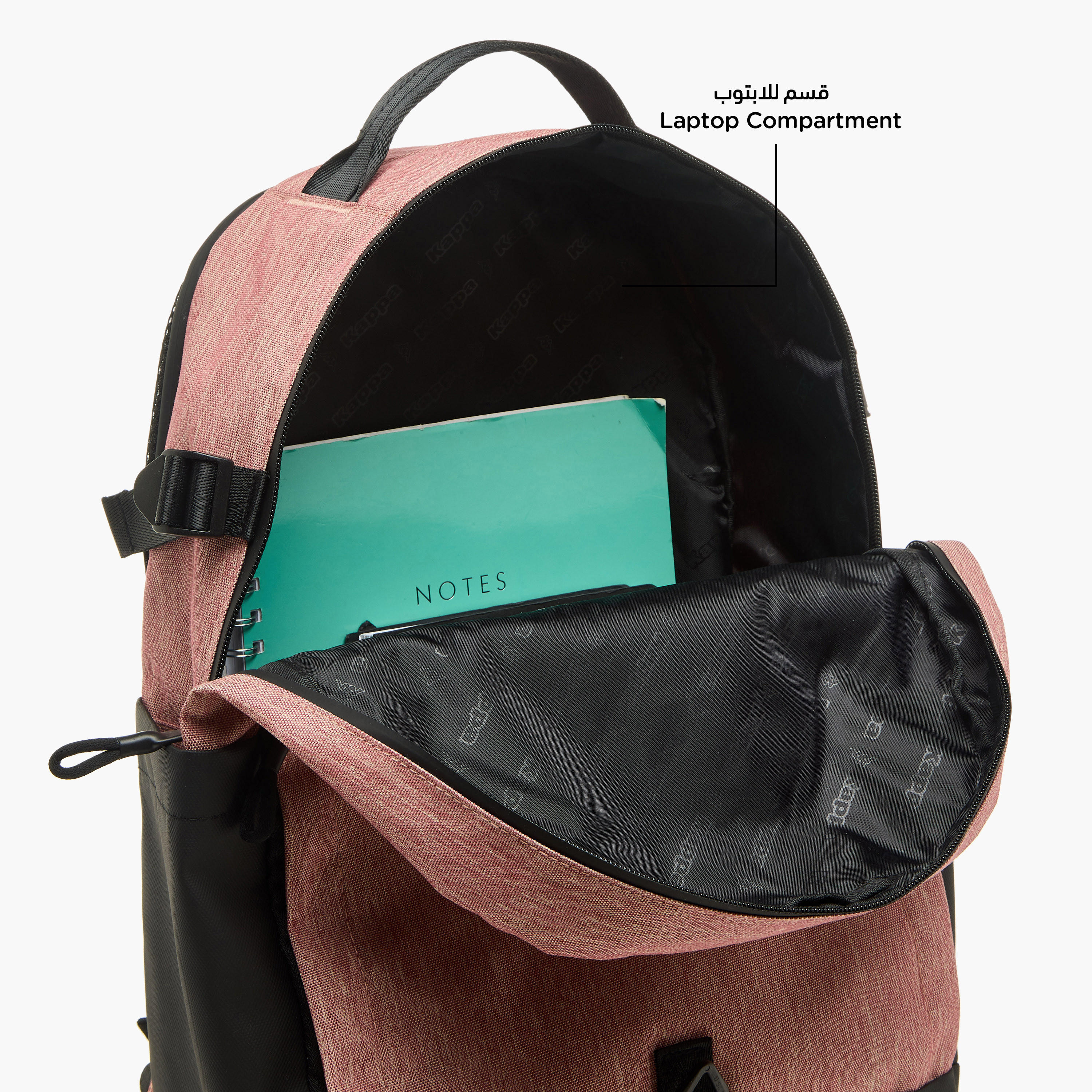 شنطة ظهر للمدرسة بسحّاب إغلاق وزخارف شعار من كابا - 15×31×47 سم-school-bagsandbackpacks-backpacks-image-8