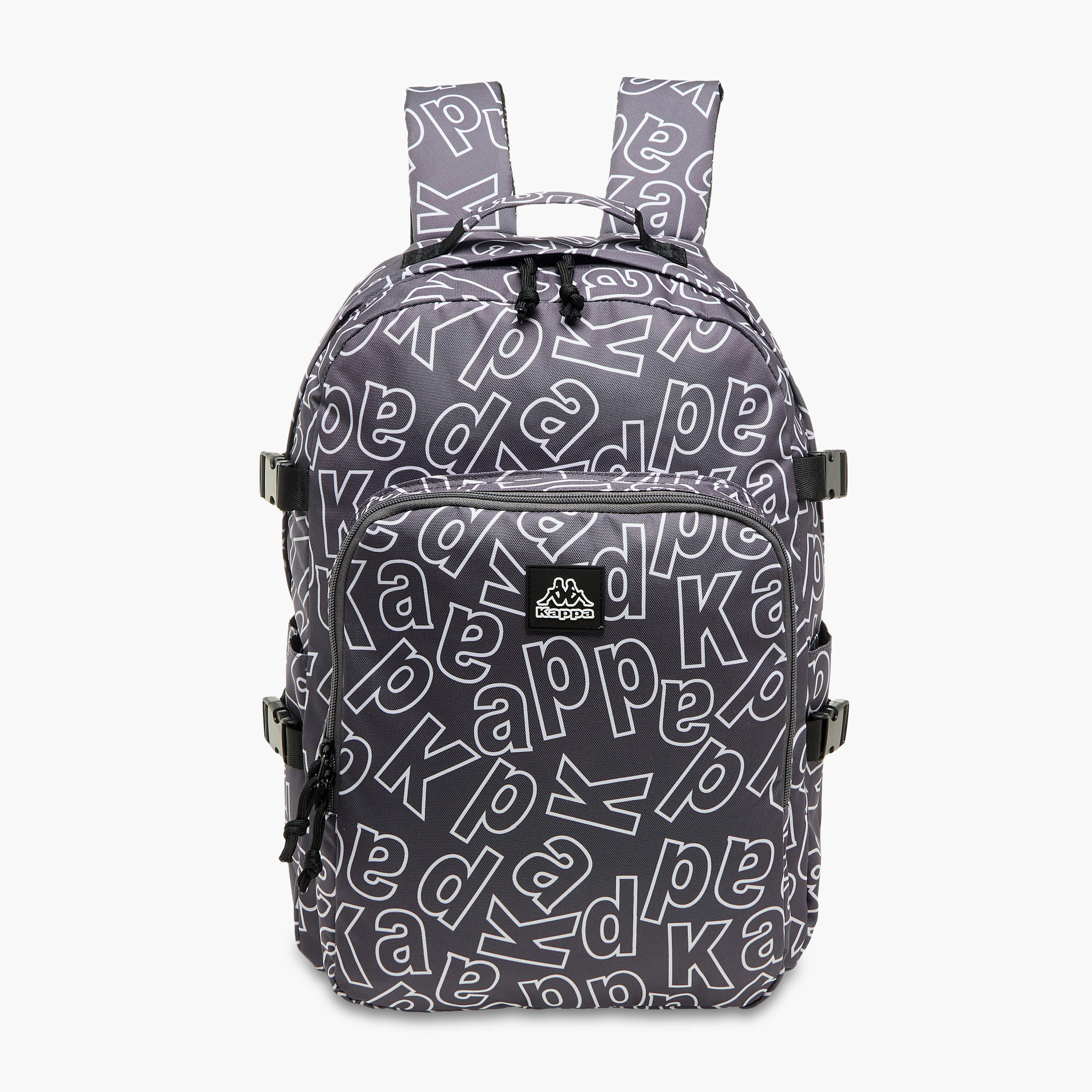 Kappa Logo Print School Backpack with Adjustable Straps and Zip Closure - 22x34x48 cm-school-bagsandbackpacks-backpacks-image-1