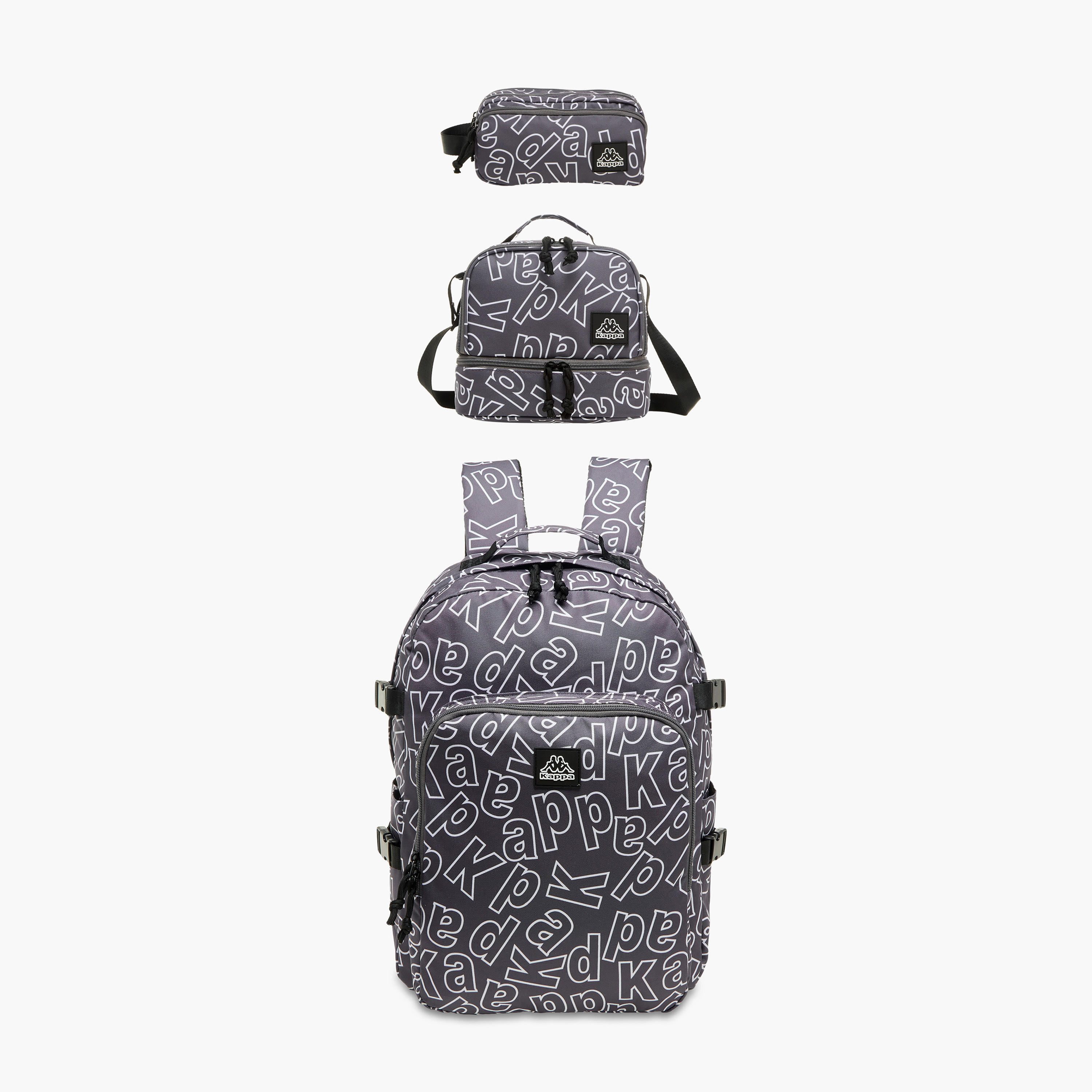 Kappa Logo Print School Backpack with Adjustable Straps and Zip Closure - 22x34x48 cm-school-bagsandbackpacks-backpacks-image-10