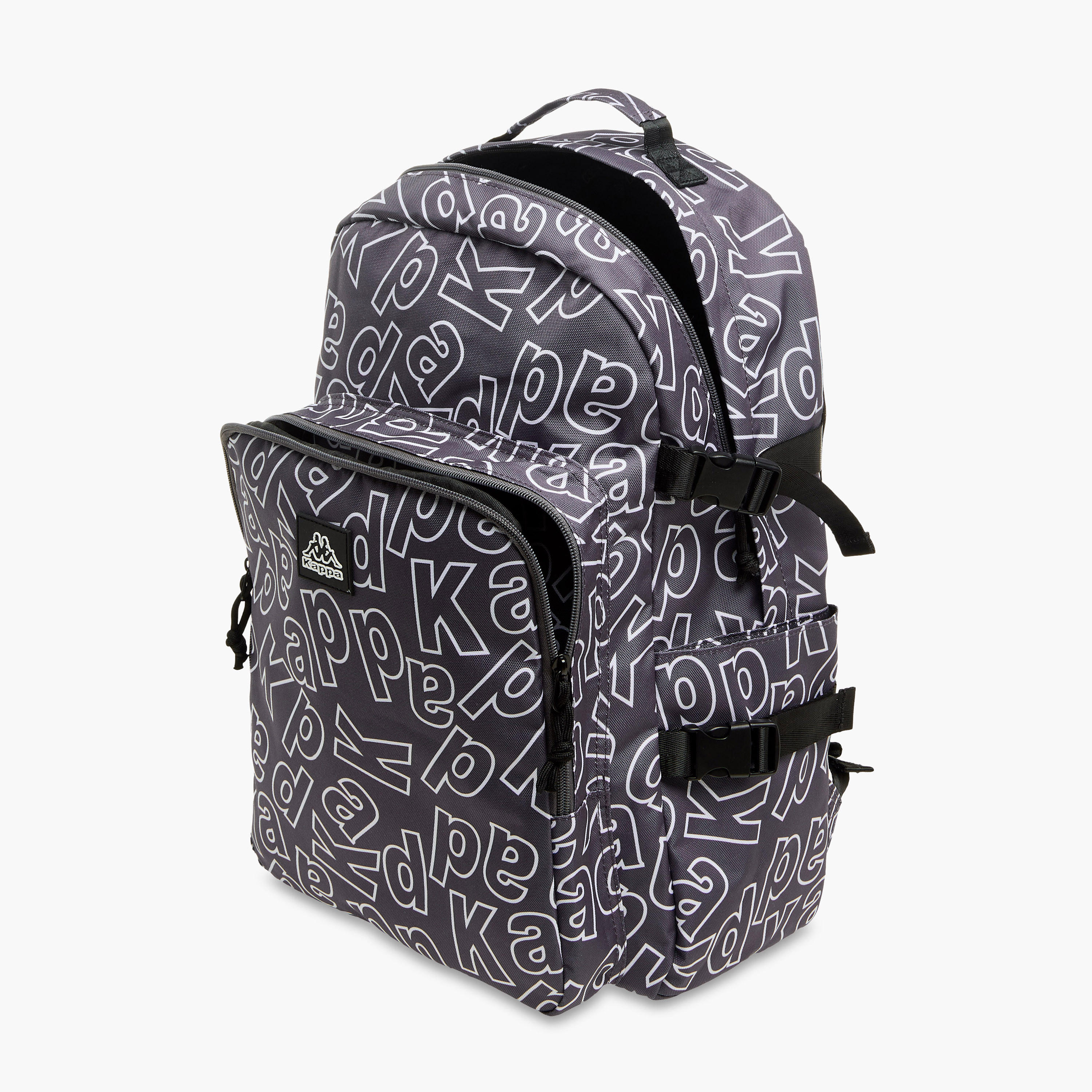 Kappa Logo Print School Backpack with Adjustable Straps and Zip Closure - 22x34x48 cm-school-bagsandbackpacks-backpacks-image-7