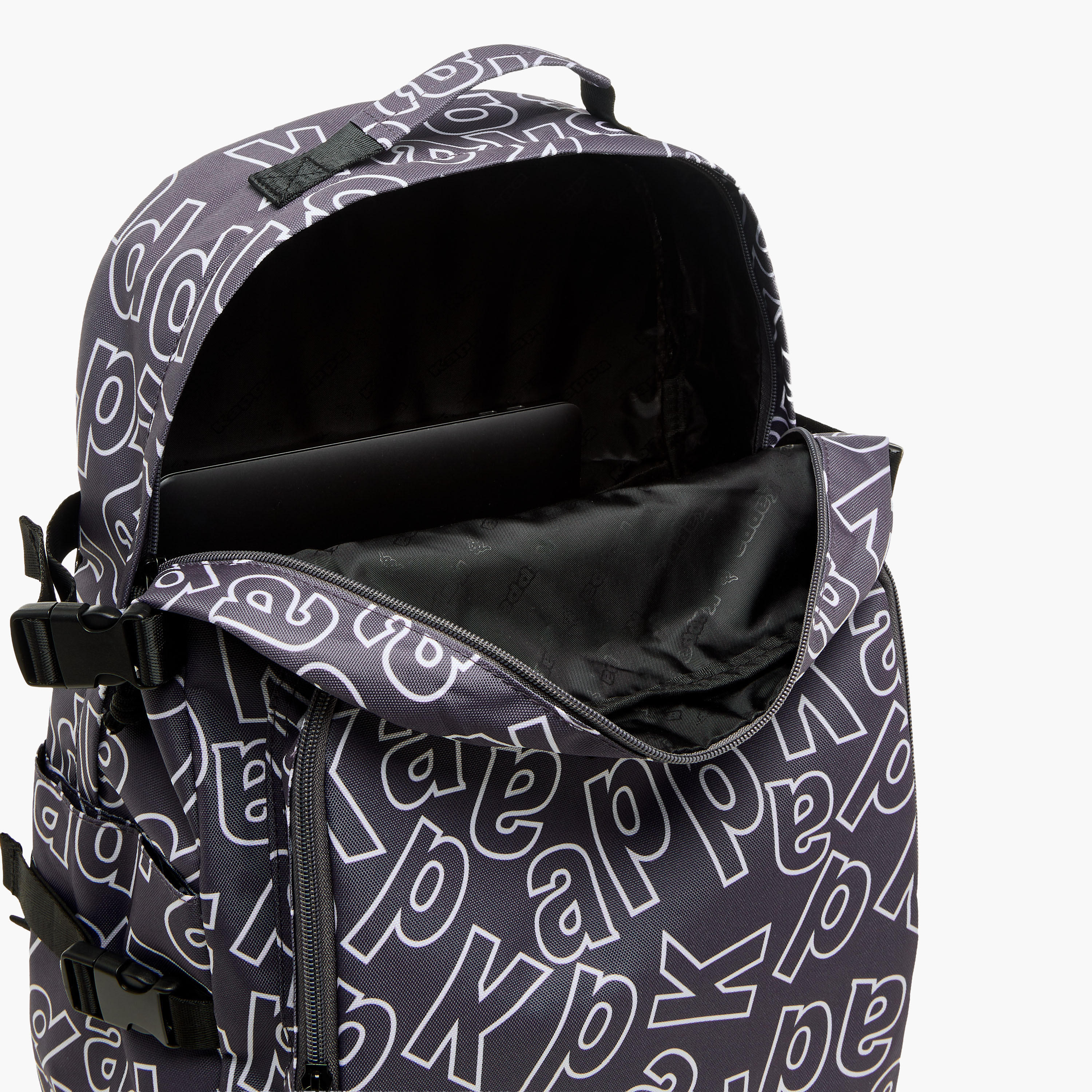 Kappa Logo Print School Backpack with Adjustable Straps and Zip Closure - 22x34x48 cm-school-bagsandbackpacks-backpacks-image-9