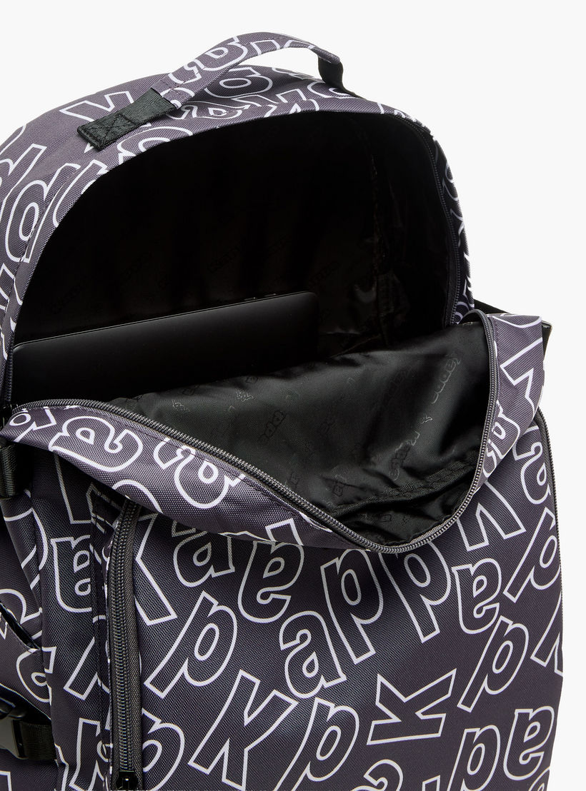Kappa Logo Print School Backpack with Adjustable Straps and Zip Closure - 22x34x48 cm-school-bagsandbackpacks-backpacks-image-9