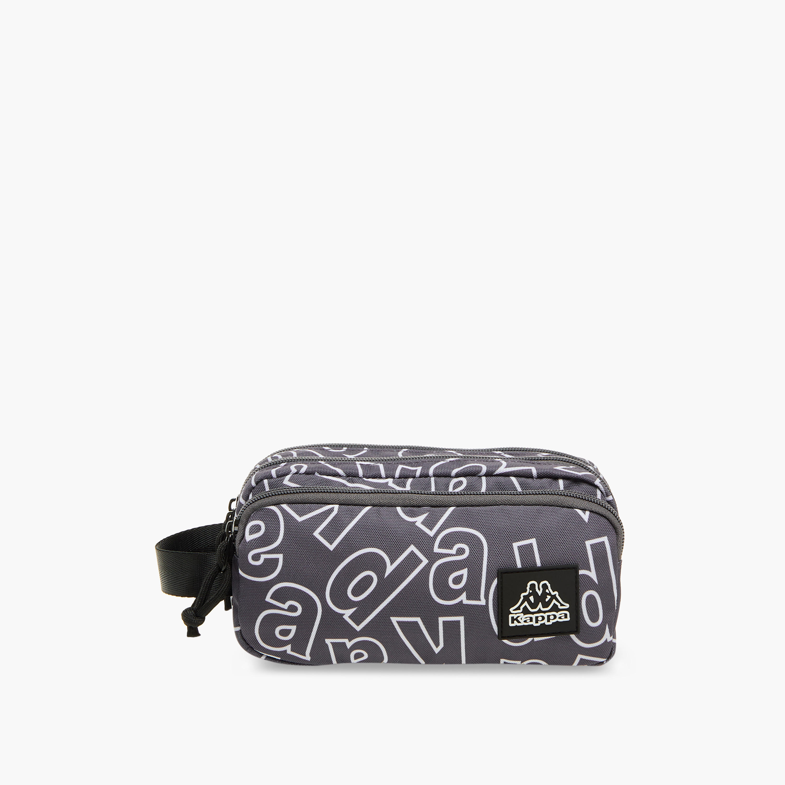 Kappa Logo Print Pencil Case with Zip Closure-school-stationery-pencilcases-image-1