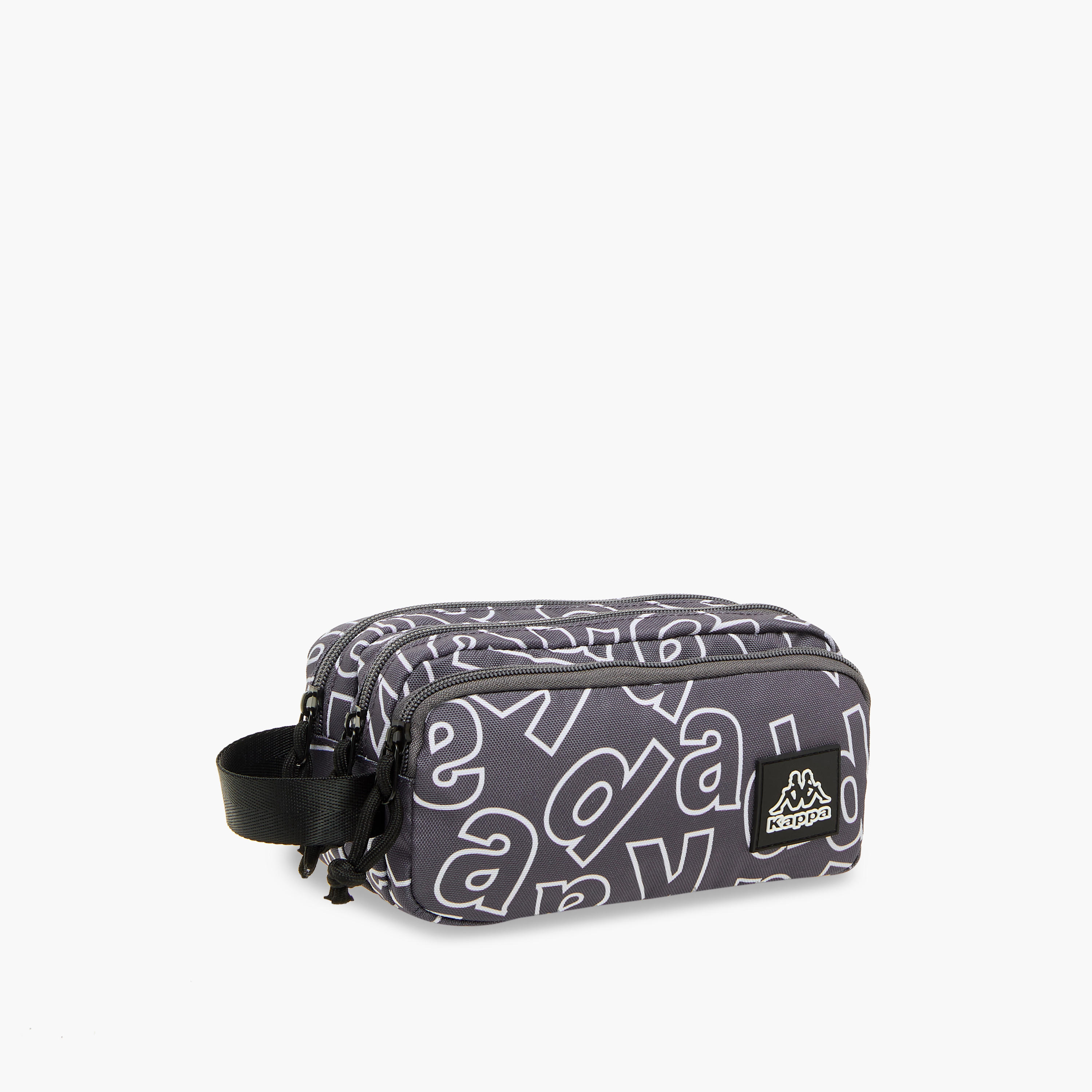 Kappa Logo Print Pencil Case with Zip Closure-school-stationery-pencilcases-image-3