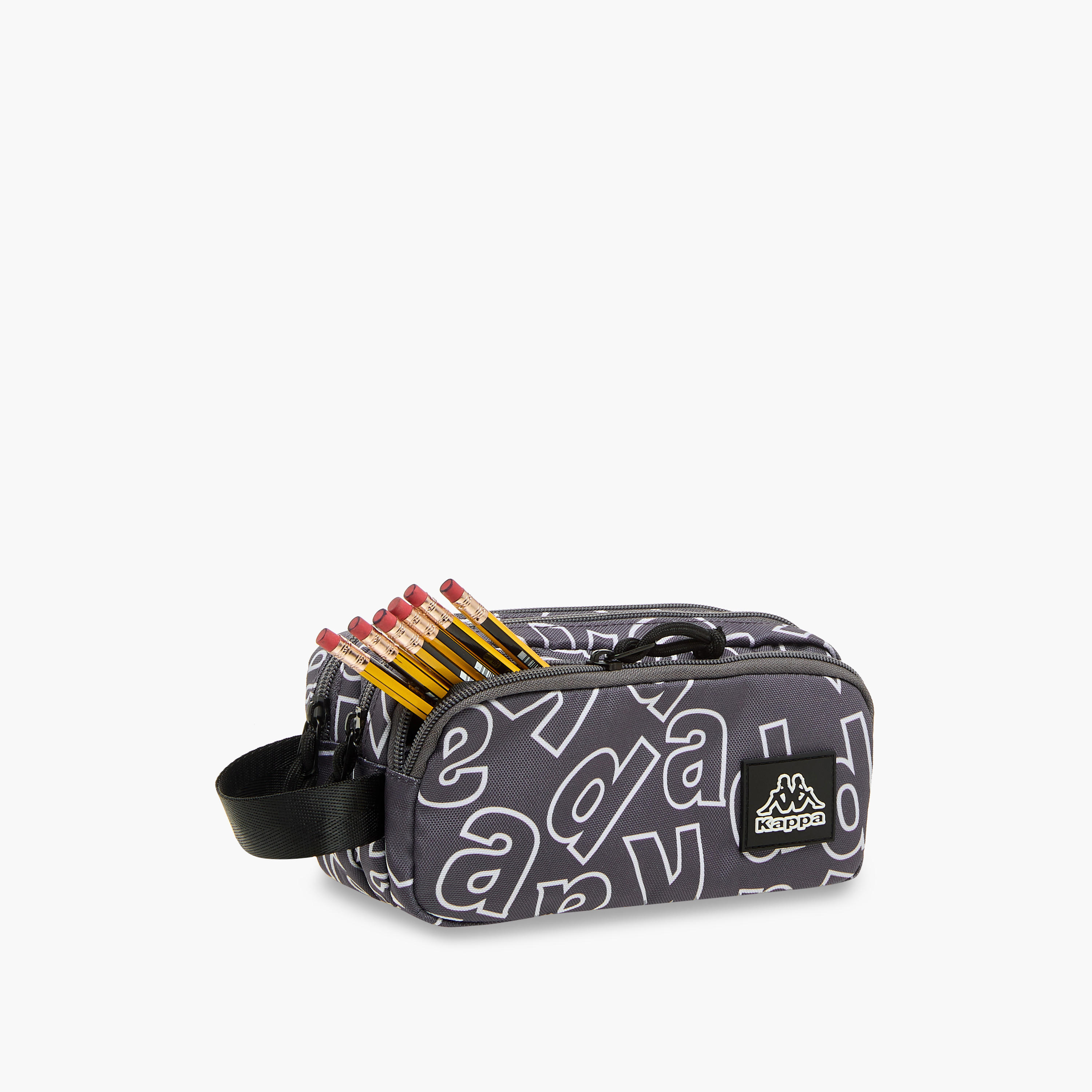 Kappa Logo Print Pencil Case with Zip Closure-school-stationery-pencilcases-image-7
