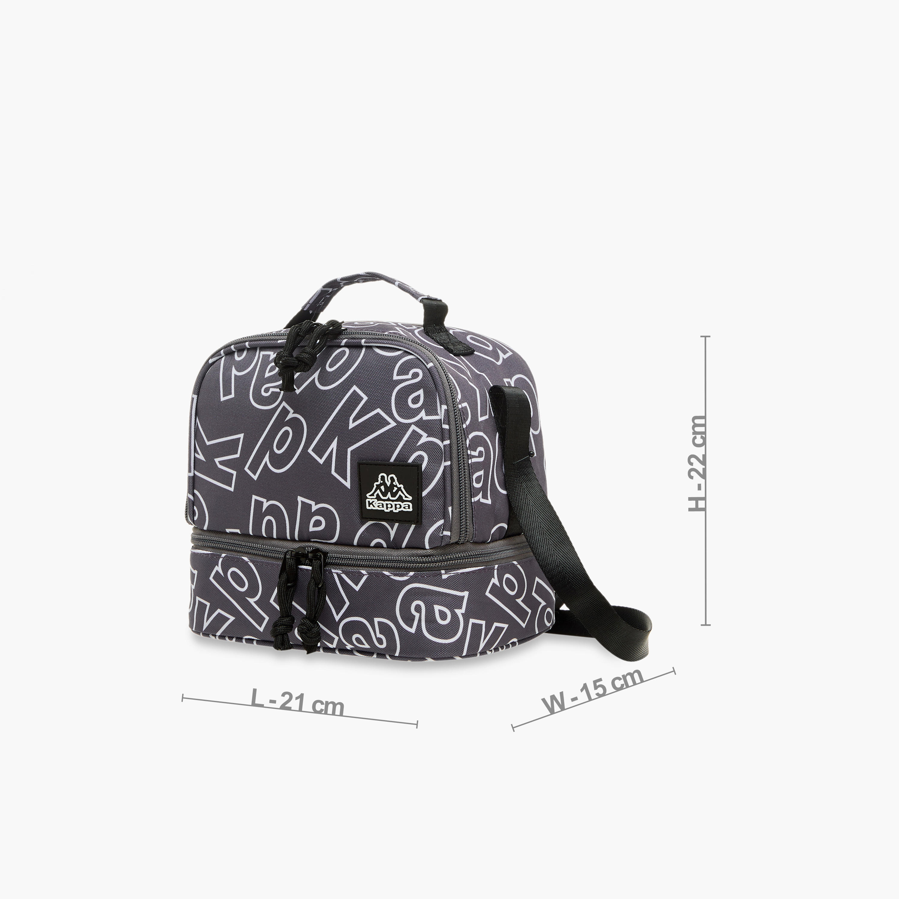 شنطة غداء بحزام قابل للتعديل وسحاب إغلاق وزخارف الشعار من كابا-school-lunchessentials-lunchbags-image-2
