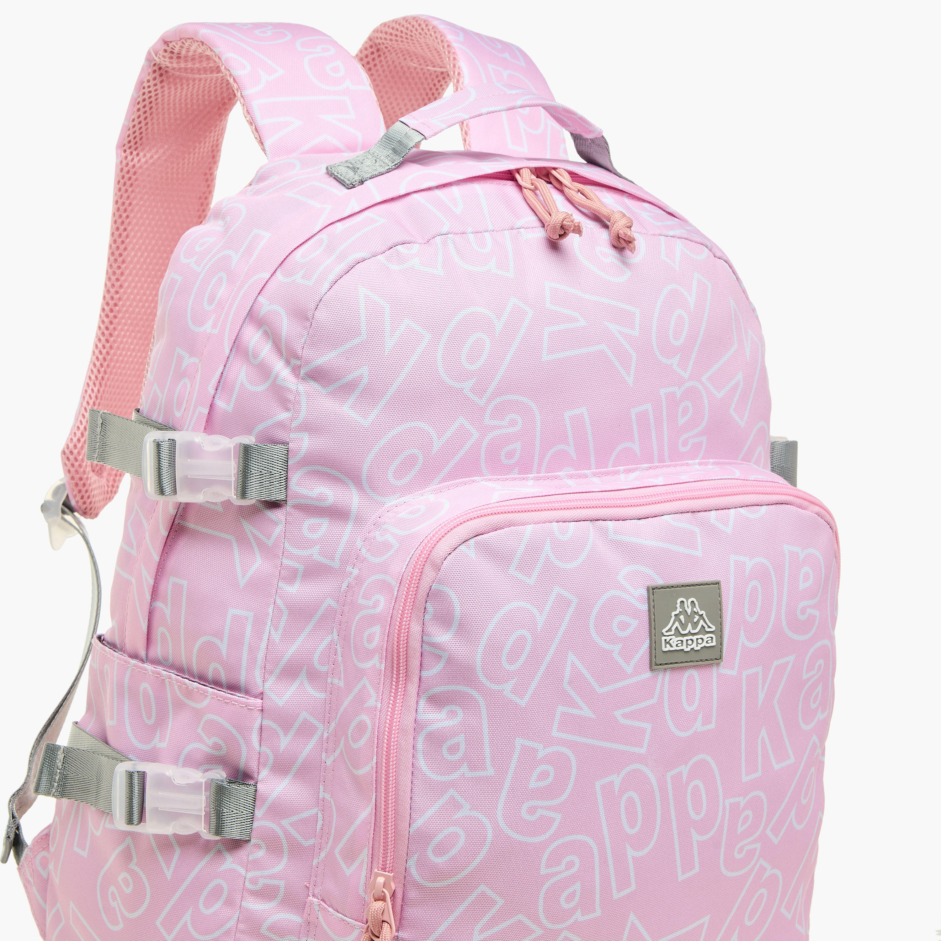 Kappa Logo Print School Backpack with Adjustable Straps and Zip Closure - 22x34x48 cm-school-bagsandbackpacks-backpacks-image-6