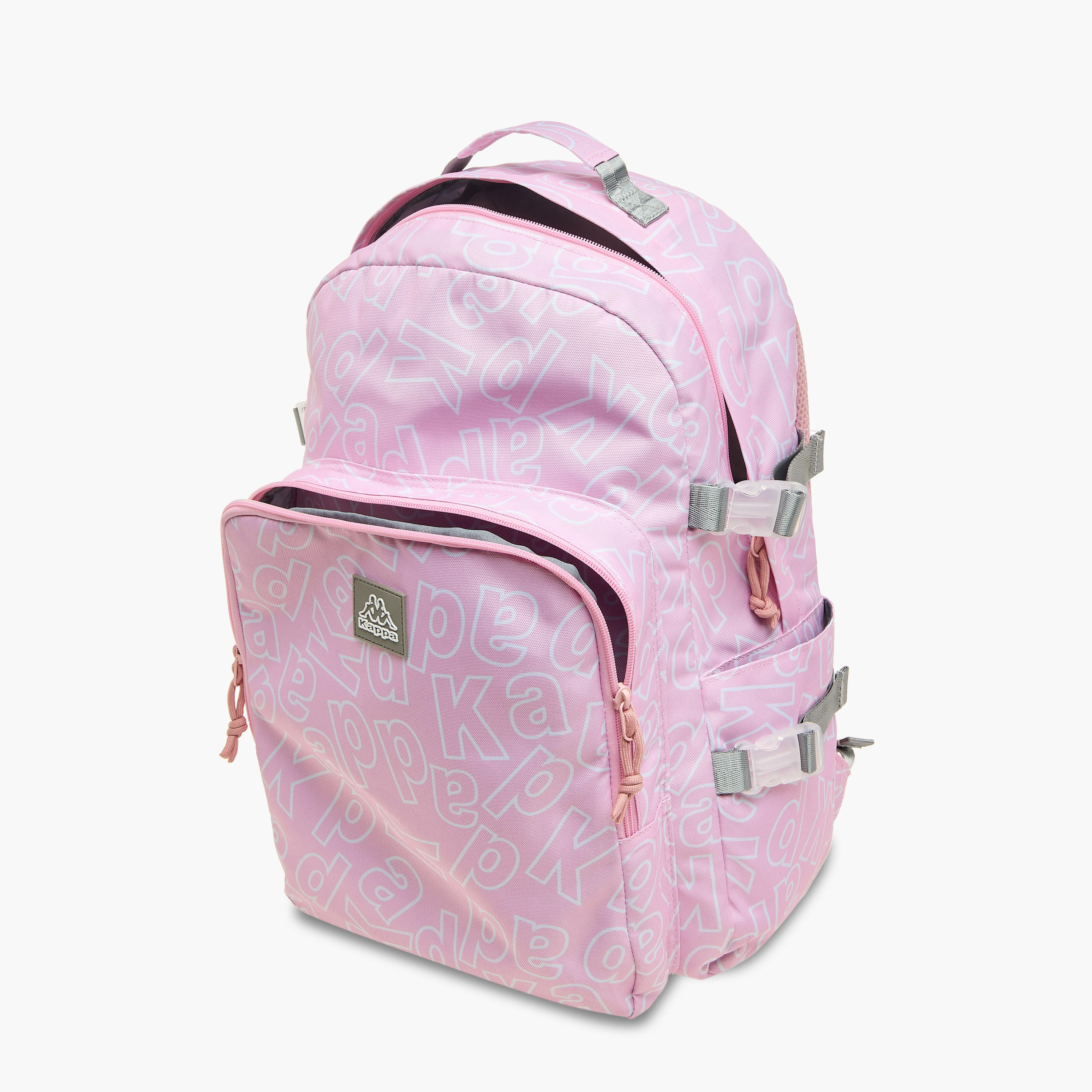 Kappa Logo Print School Backpack with Adjustable Straps and Zip Closure - 22x34x48 cm-school-bagsandbackpacks-backpacks-image-7