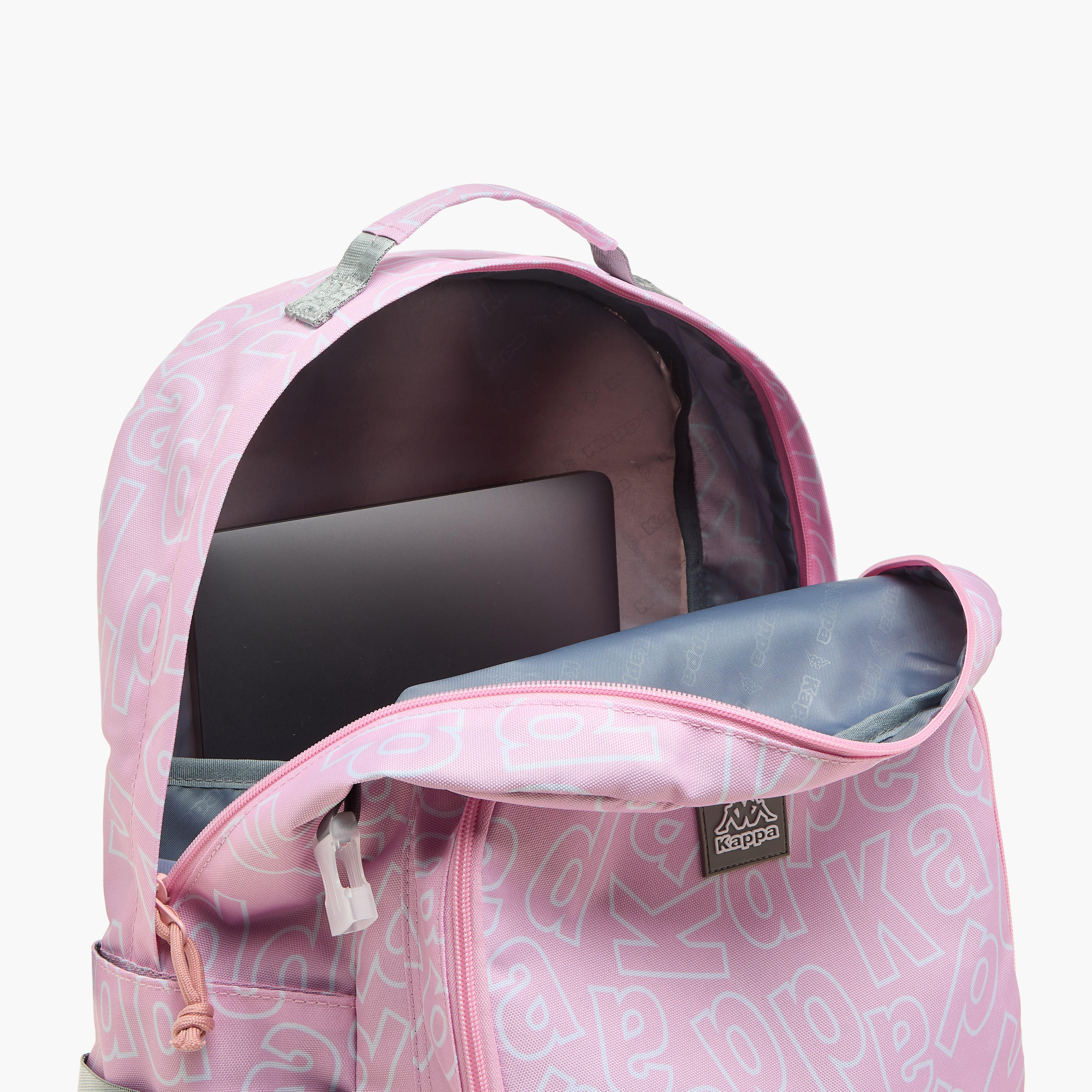 Kappa Logo Print School Backpack with Adjustable Straps and Zip Closure - 22x34x48 cm-school-bagsandbackpacks-backpacks-image-8