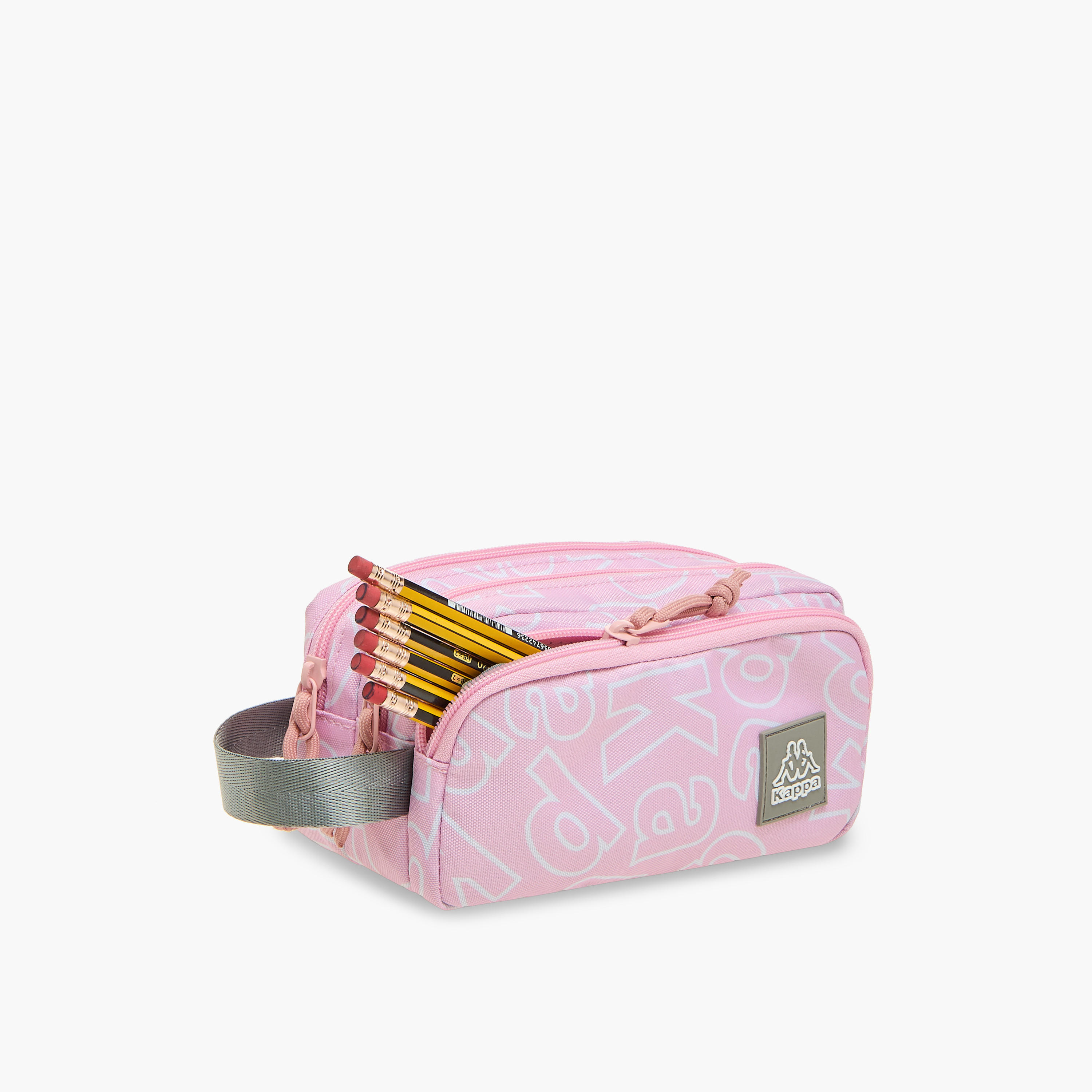 Kappa Logo Print Pencil Case with Zip Closure-school-stationery-pencilcases-image-7