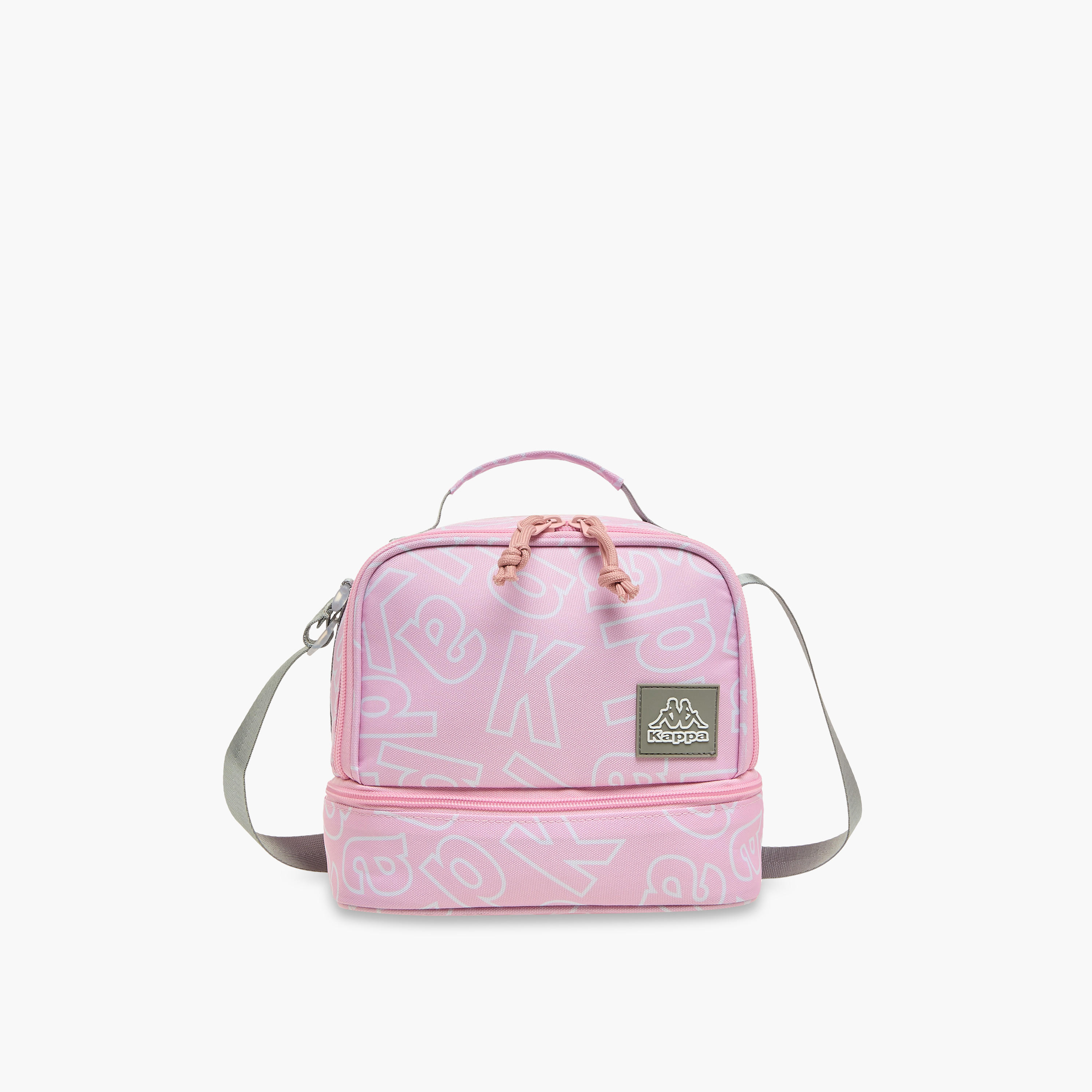 شنطة غداء بحزام قابل للتعديل وسحاب إغلاق وزخارف الشعار من كابا-school-lunchessentials-lunchbags-image-1