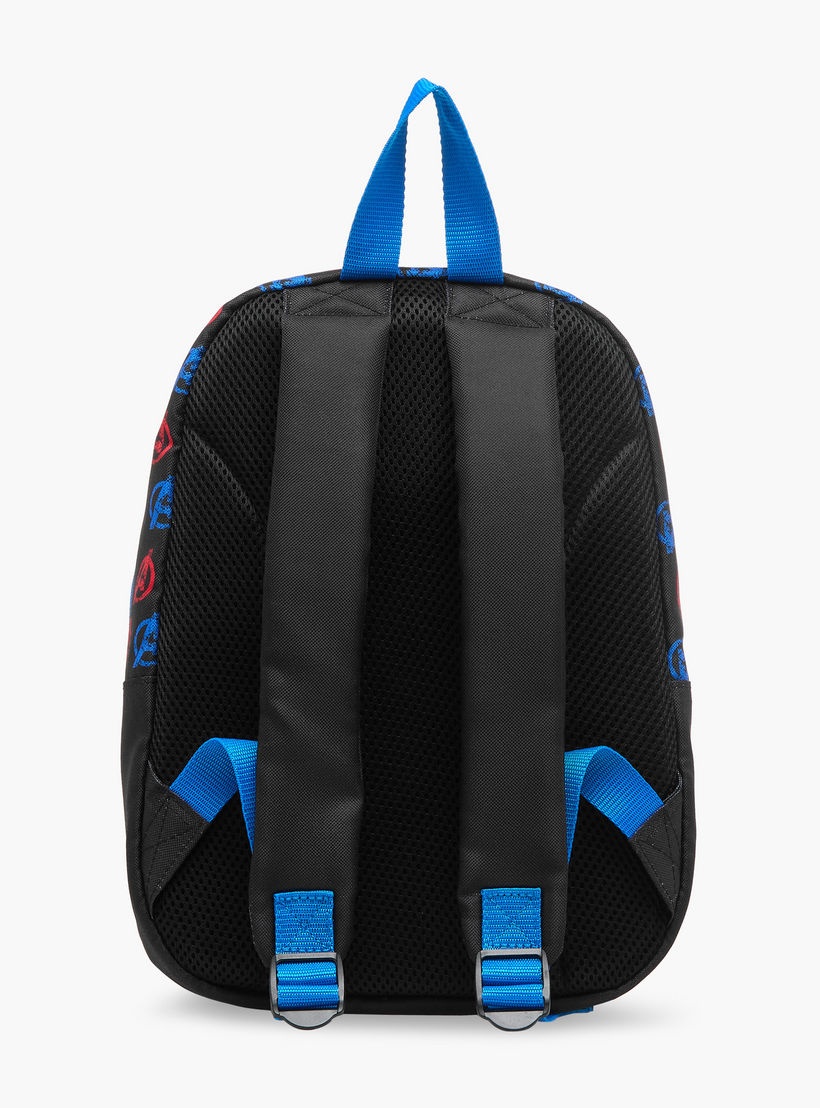 شنطة ظهر بطبعات أفينجرز مع حمالات قابلة للتعديل وسحاب إغلاق - 33x23x10 سم-school-bagsandbackpacks-backpacks-image-3
