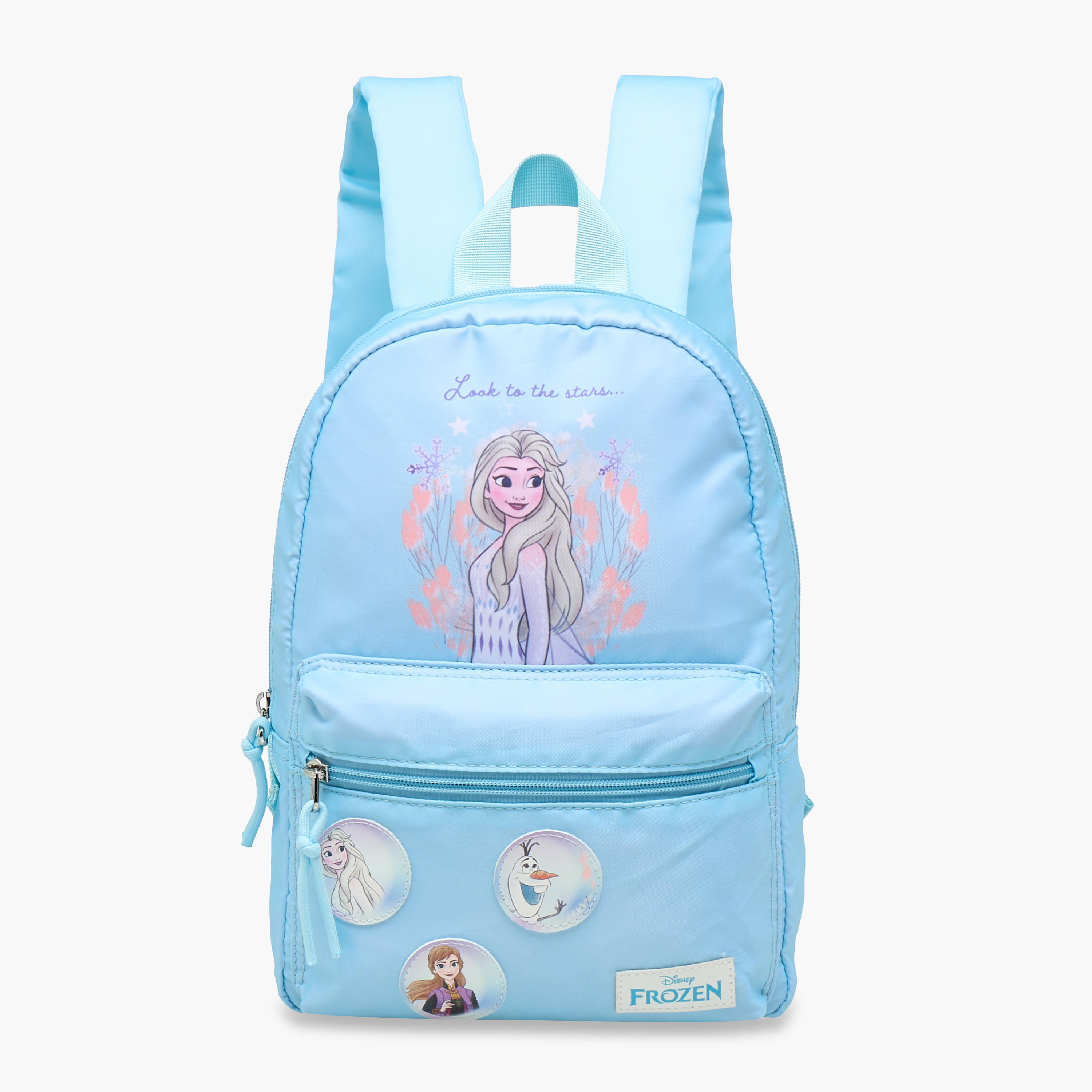 شنطة ظهر مدرسية بأحزمة كتف قابلة للتعديل وطبعات فروزن من ديزني - 10x25x33 سم-school-bagsandbackpacks-backpacks-image-1