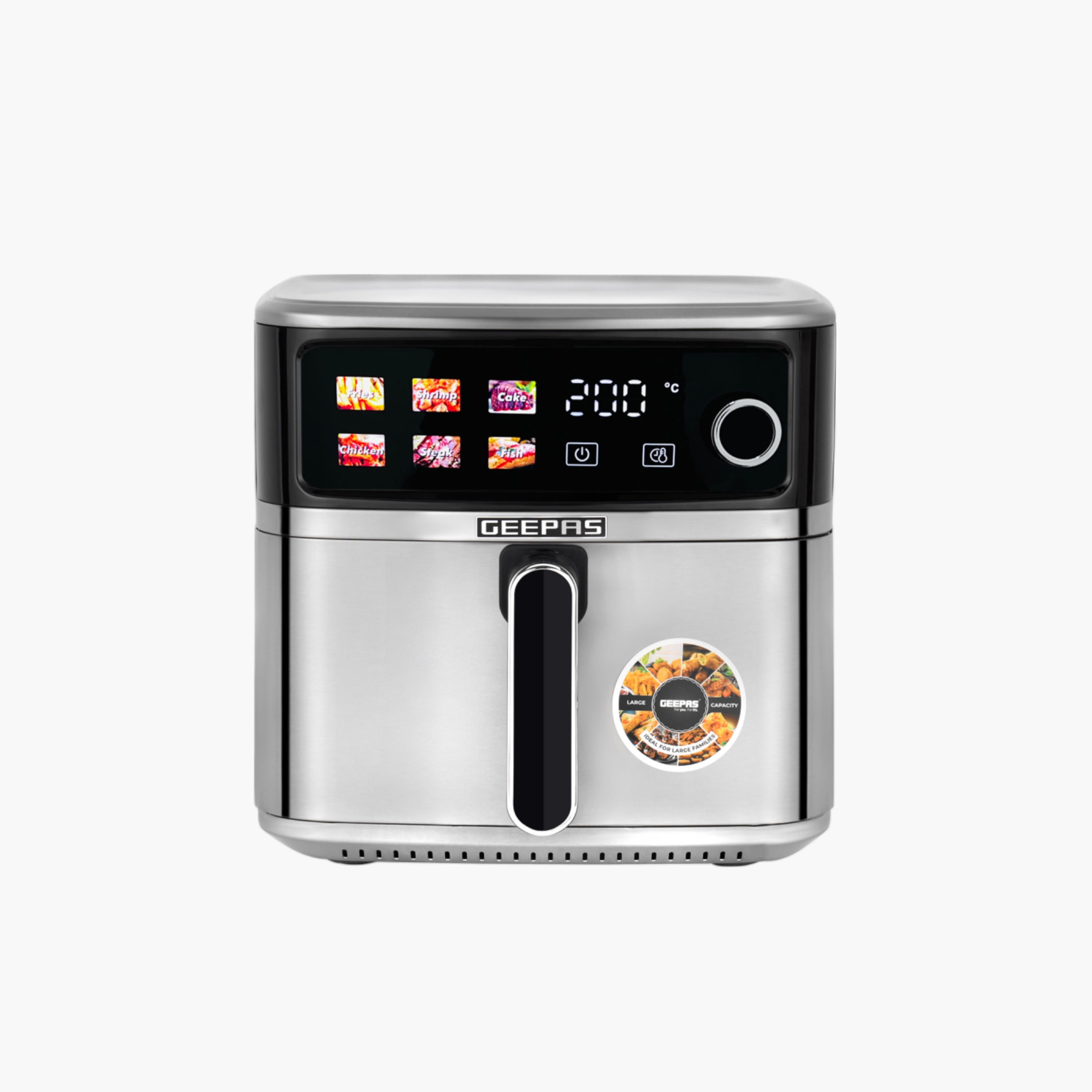GEEPAS Stainless Steel Digital Air Fryer - 8 L-household-appliances-kitchenappliances-airfryers-image-1