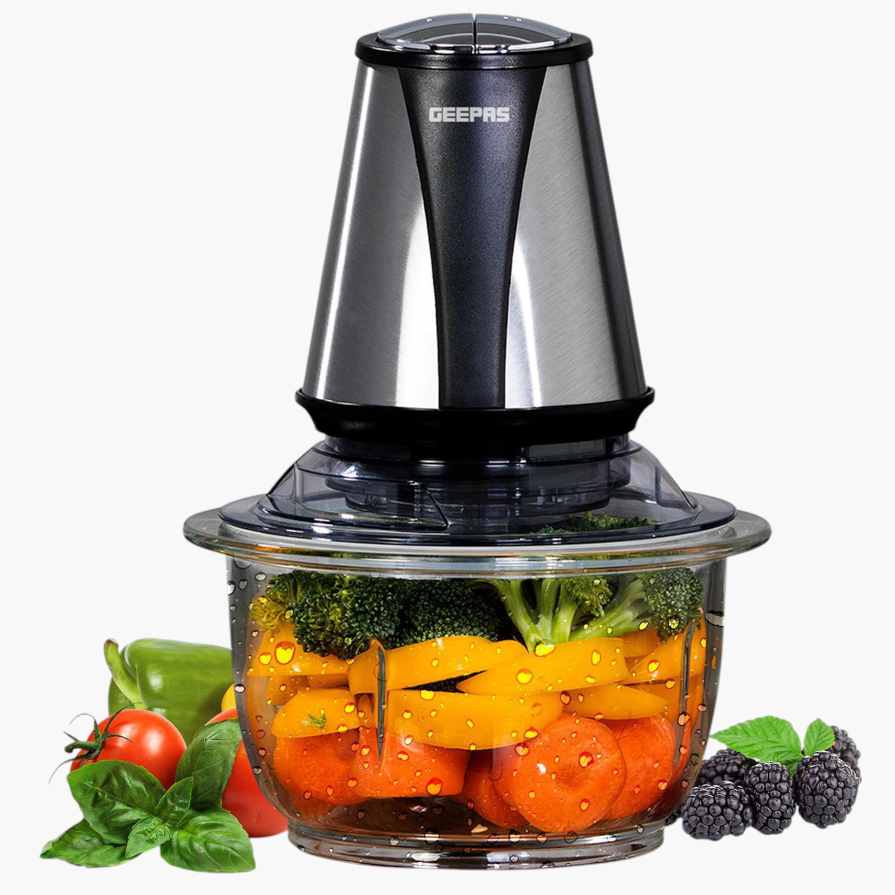 GEEPAS 400W Glass Chopper with 2-Speed Function - 1.2 L-household-appliances-kitchenappliances-blendersmixersandgrinders-image-1