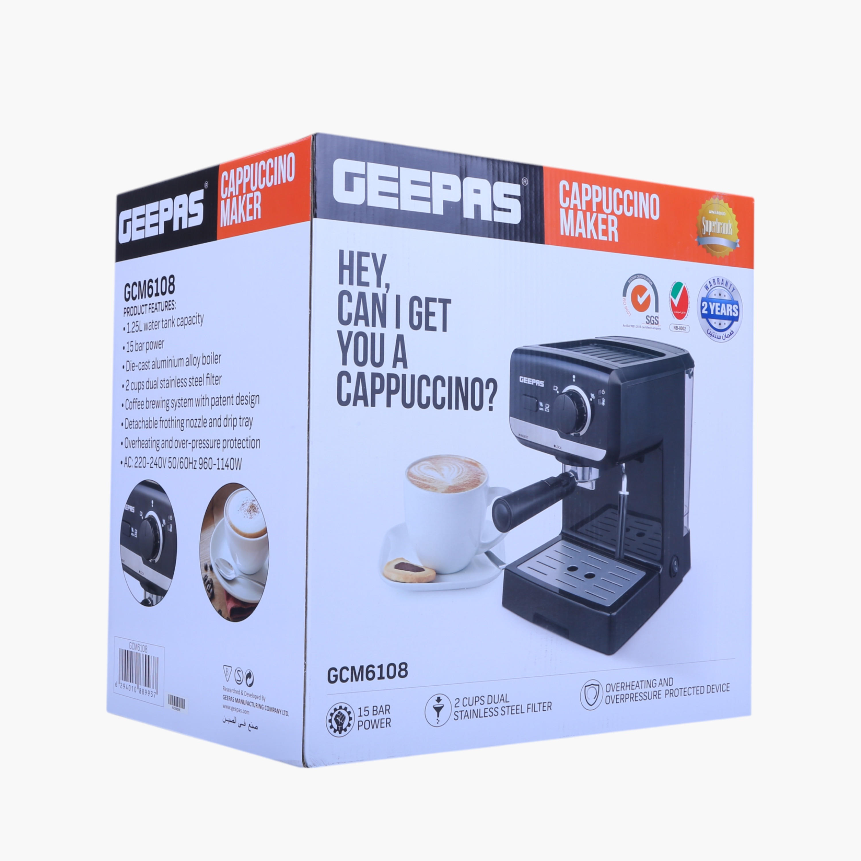 GEEPAS Cappuccino Maker - 1.25 L-household-appliances-kitchenappliances-coffeemachines-image-6