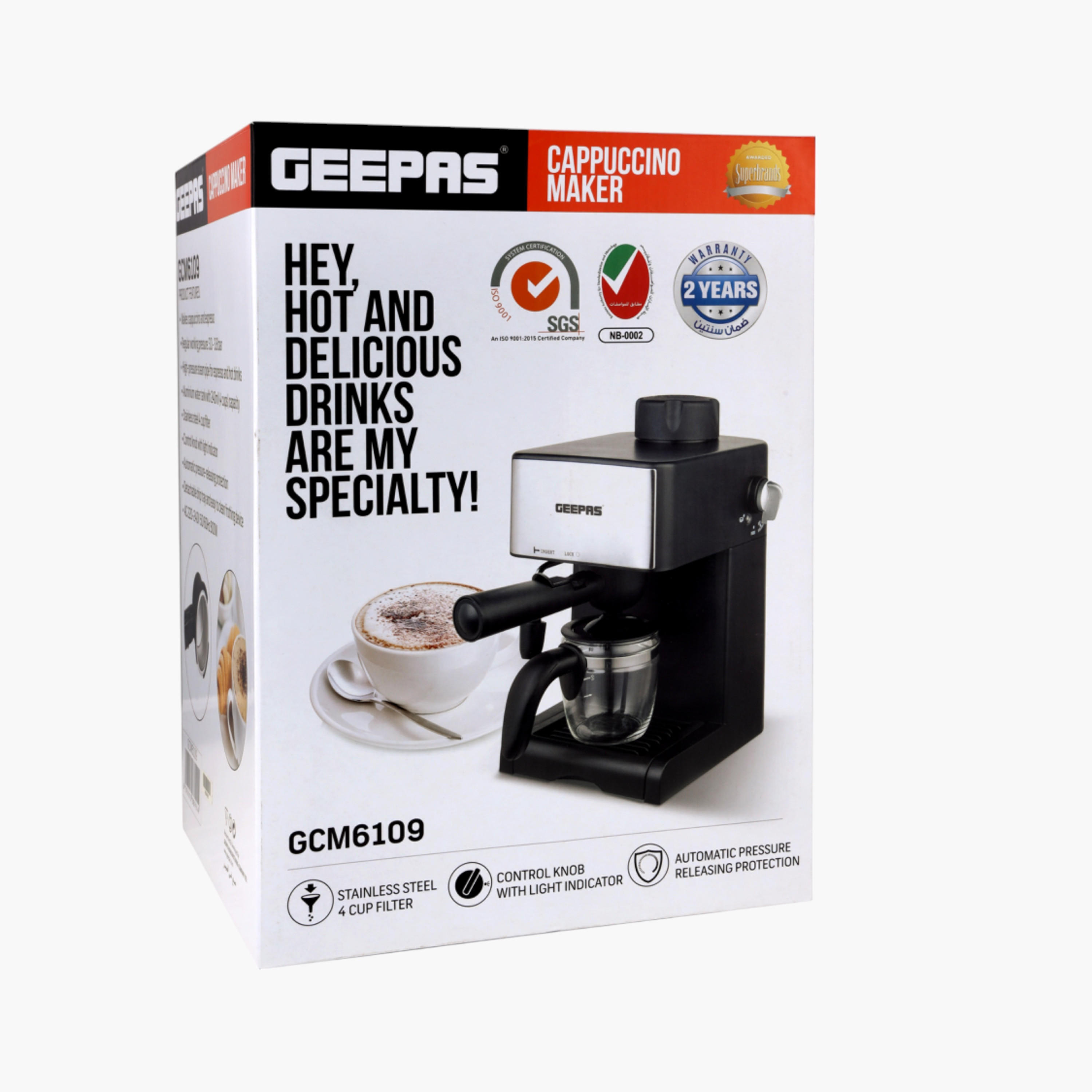 GEEPAS Cappuccino Maker - 240 ml-household-appliances-kitchenappliances-coffeemachines-image-6