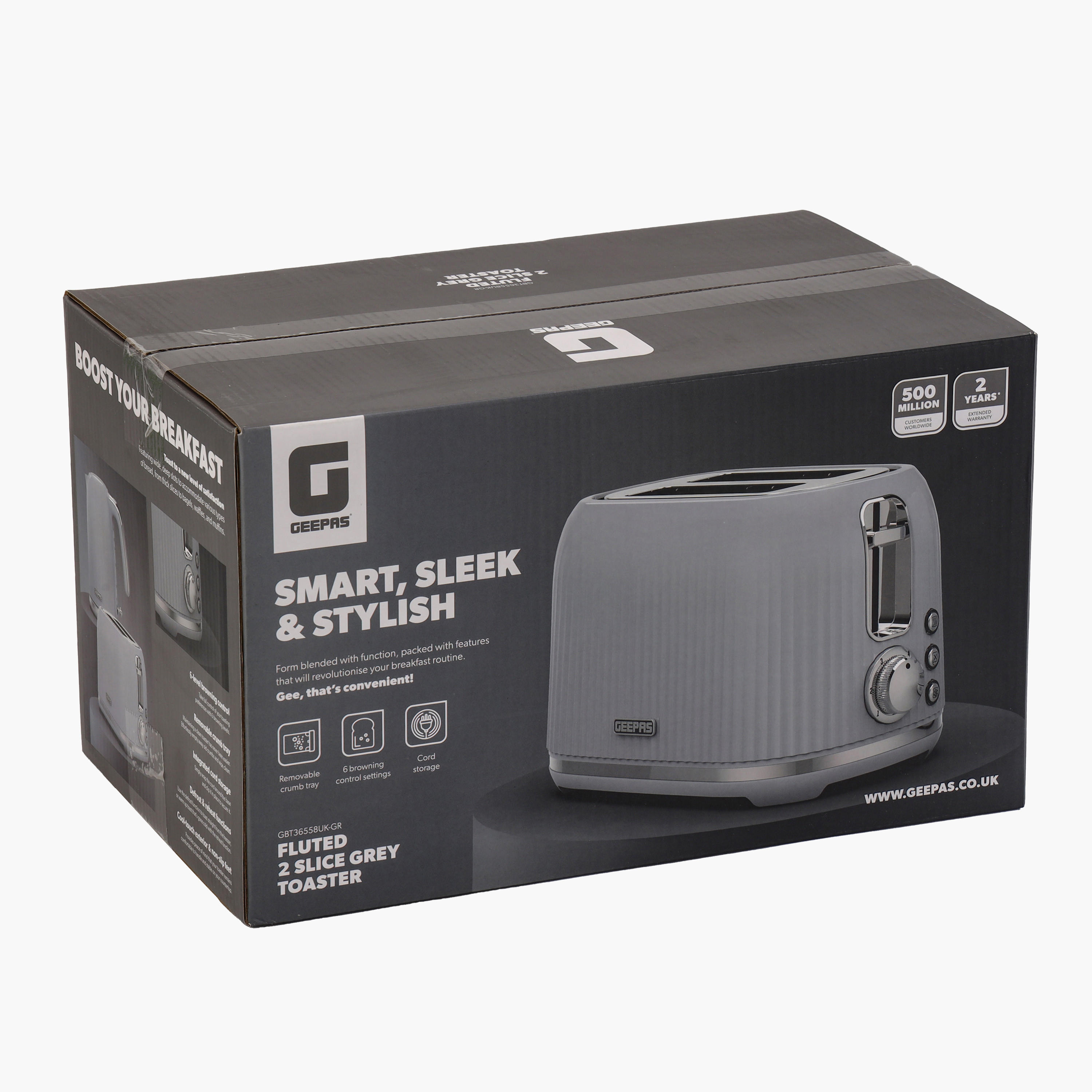 محمصة خبز 1000 واط شريحتان من جيباس-household-appliances-kitchenappliances-toasters-image-2