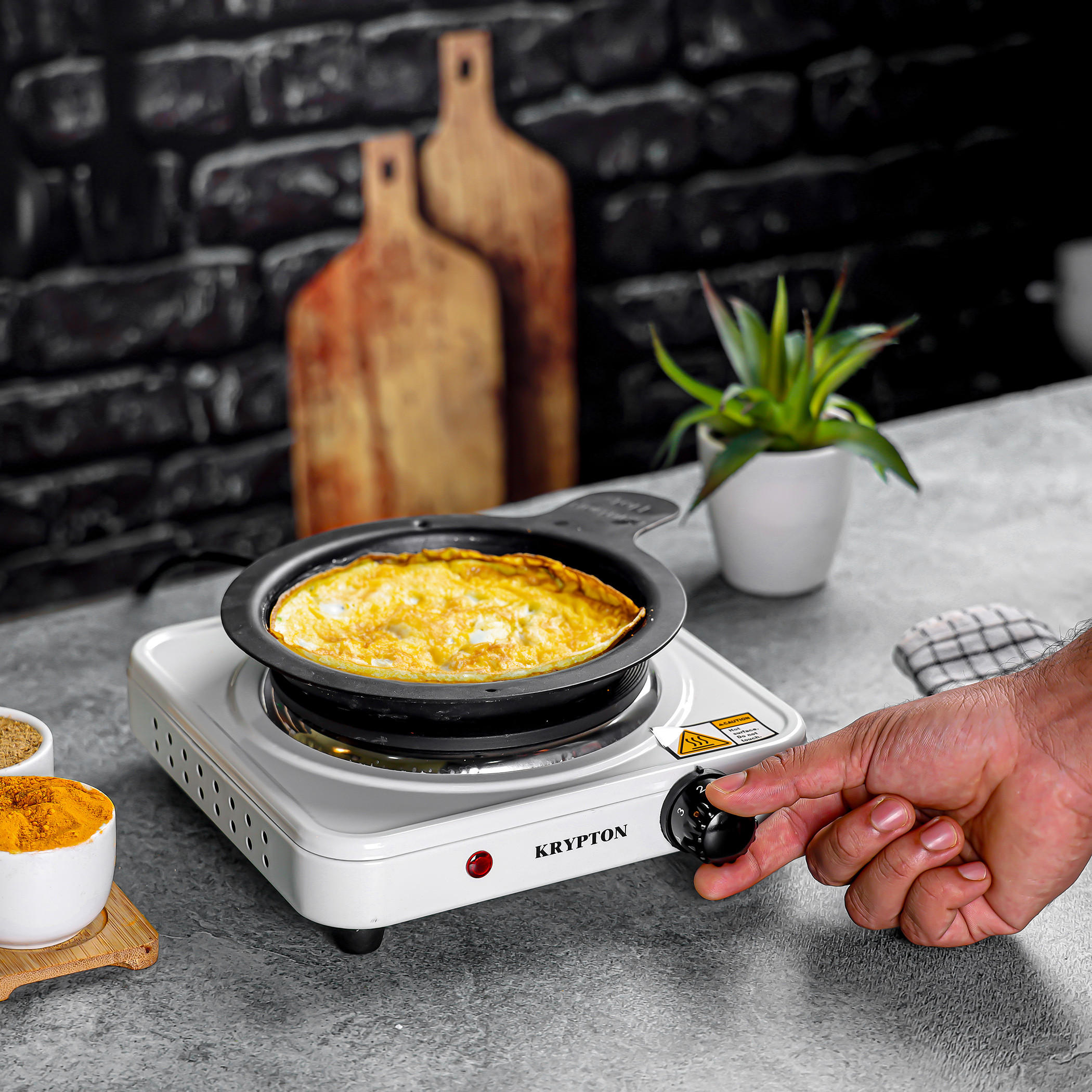 Krypton 1000W Electric Single Hot Plate with Temperature Control-household-appliances-kitchenappliances-electriccookers-image-2