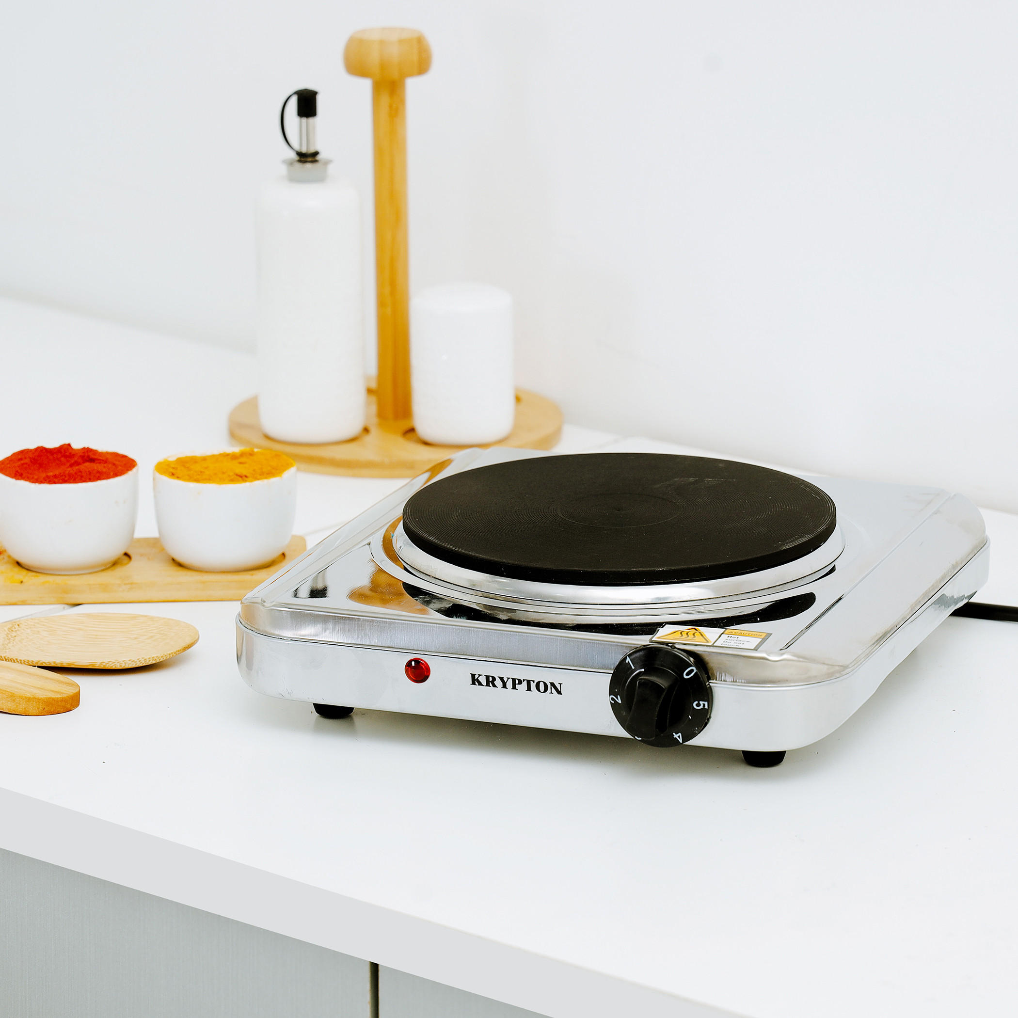 Krypton 1500W Stainless Steel Hot Plate with Adjustable Temperature Control-household-appliances-kitchenappliances-electriccookers-image-2