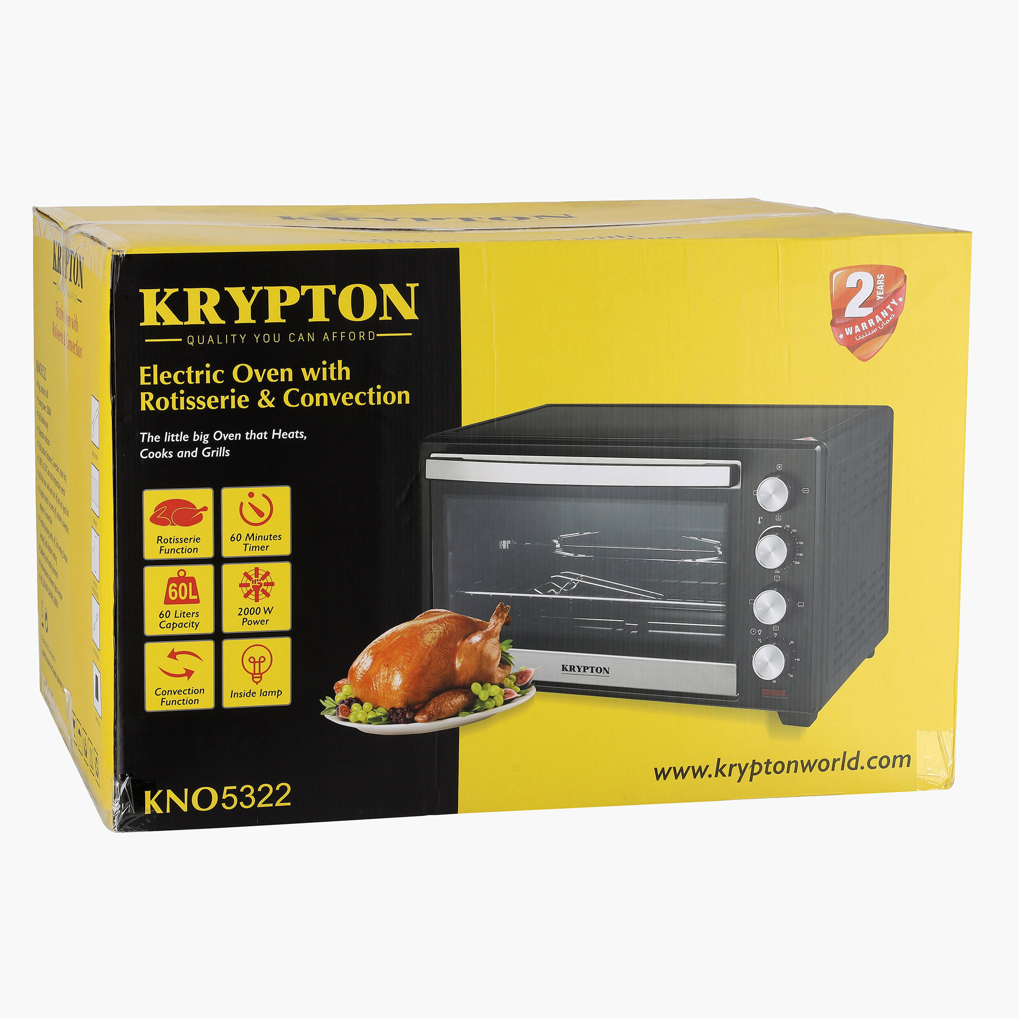 Krypton Electric Oven with Rotisserie and Convection - 60 L-household-appliances-kitchenappliances-microwavesandovens-image-6