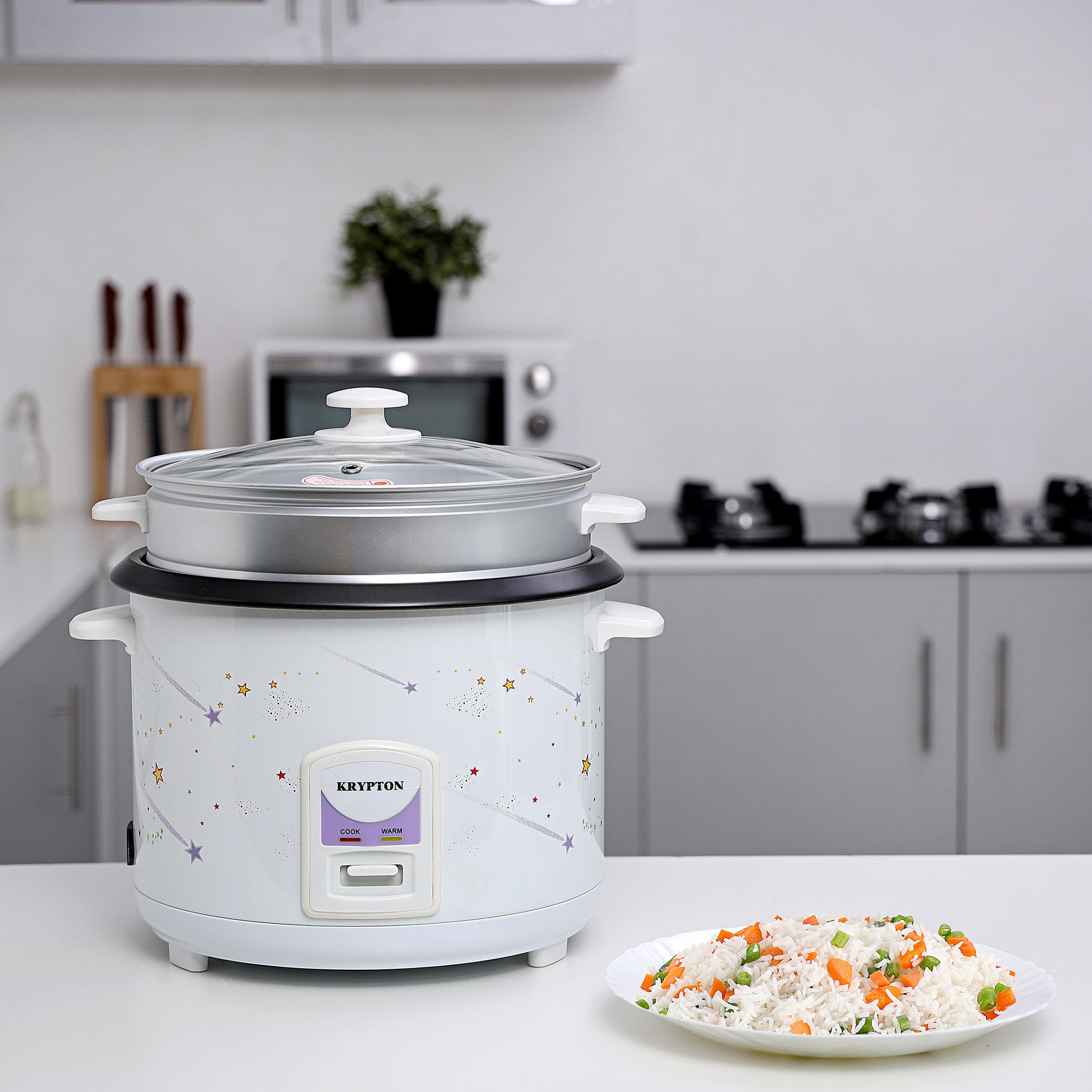 Krypton Electric Rice Cooker with Inner Pot - 2.8 L-household-appliances-kitchenappliances-electriccookers-image-2
