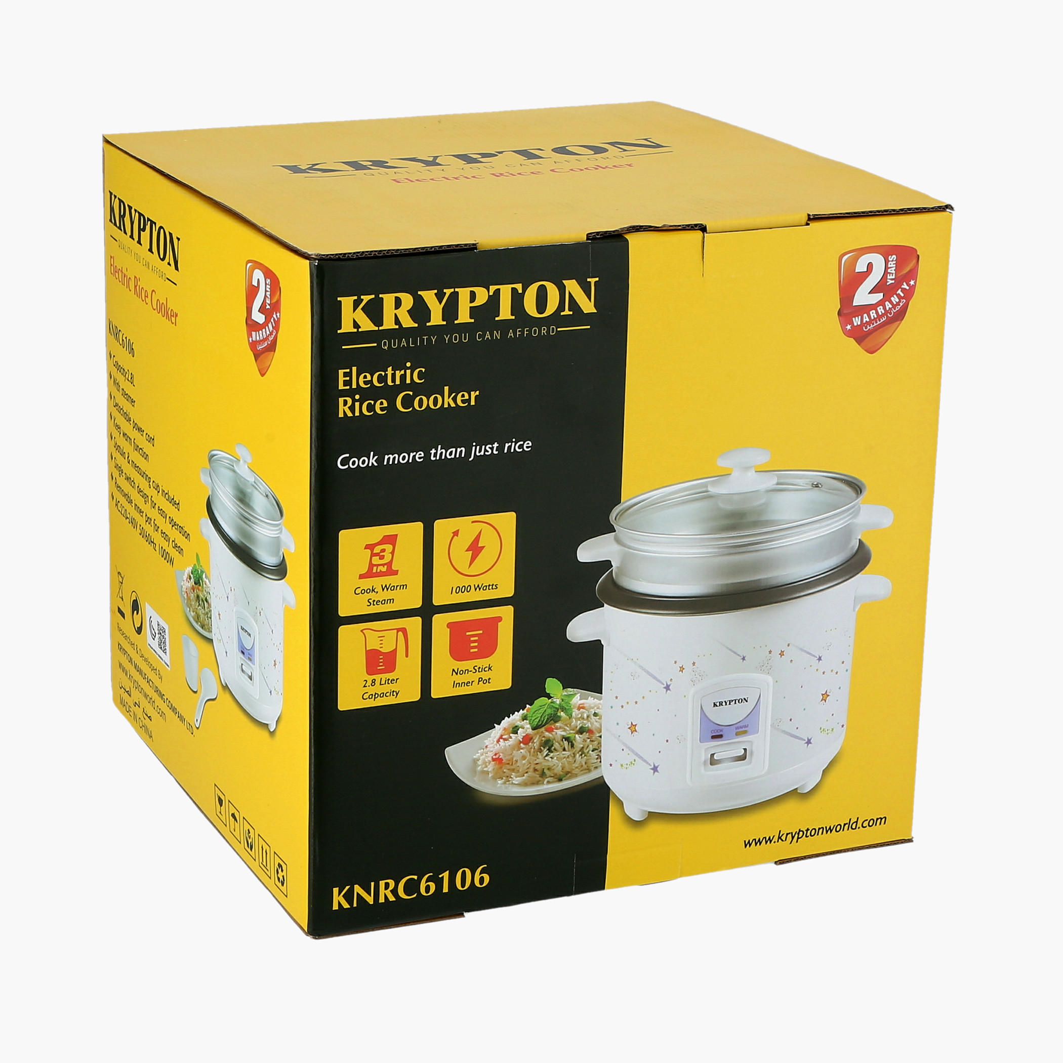 Krypton Electric Rice Cooker with Inner Pot - 2.8 L-household-appliances-kitchenappliances-electriccookers-image-6