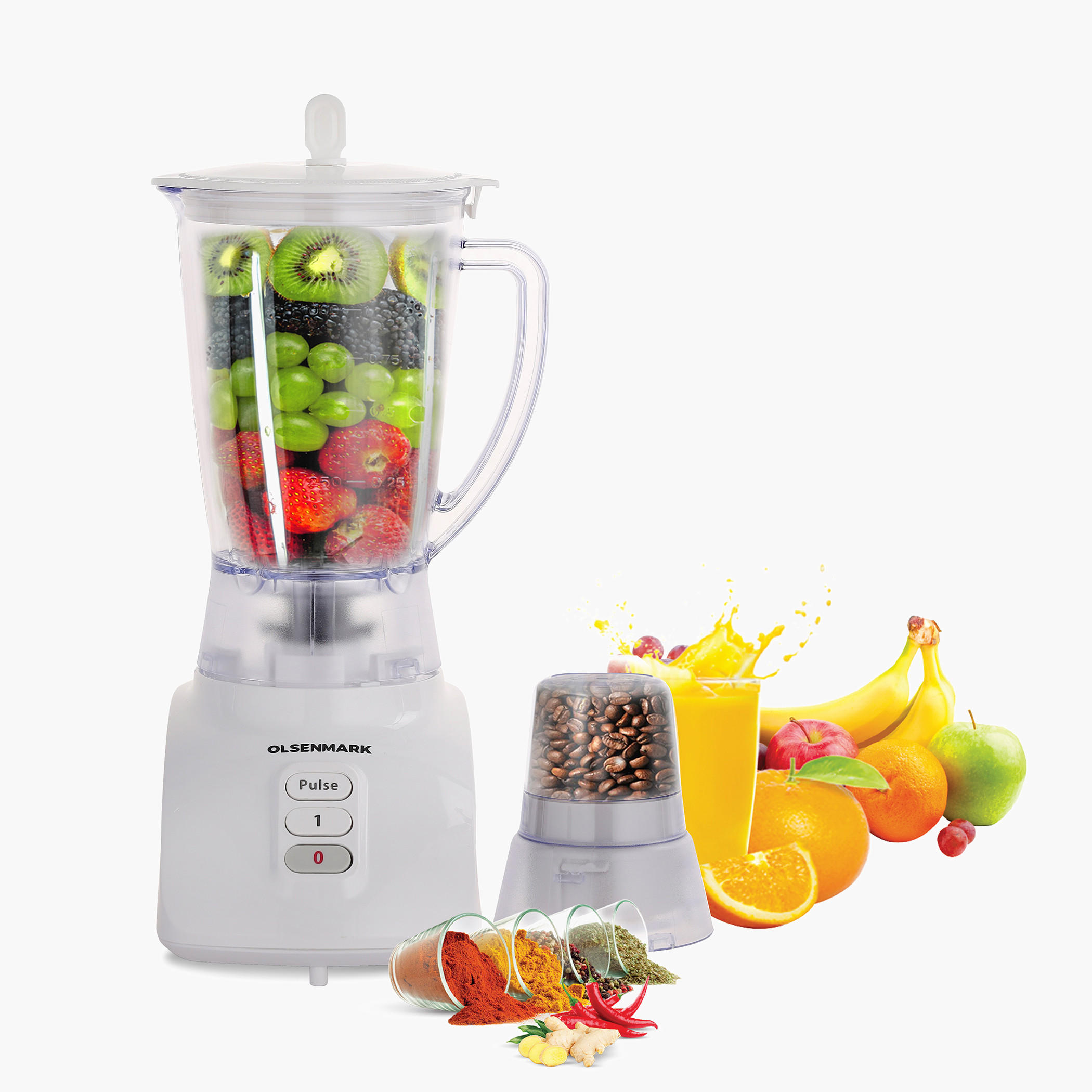 Olsenmark 2-in-1 Blender with Attachment - 1.5 L-household-appliances-kitchenappliances-blendersmixersandgrinders-image-1
