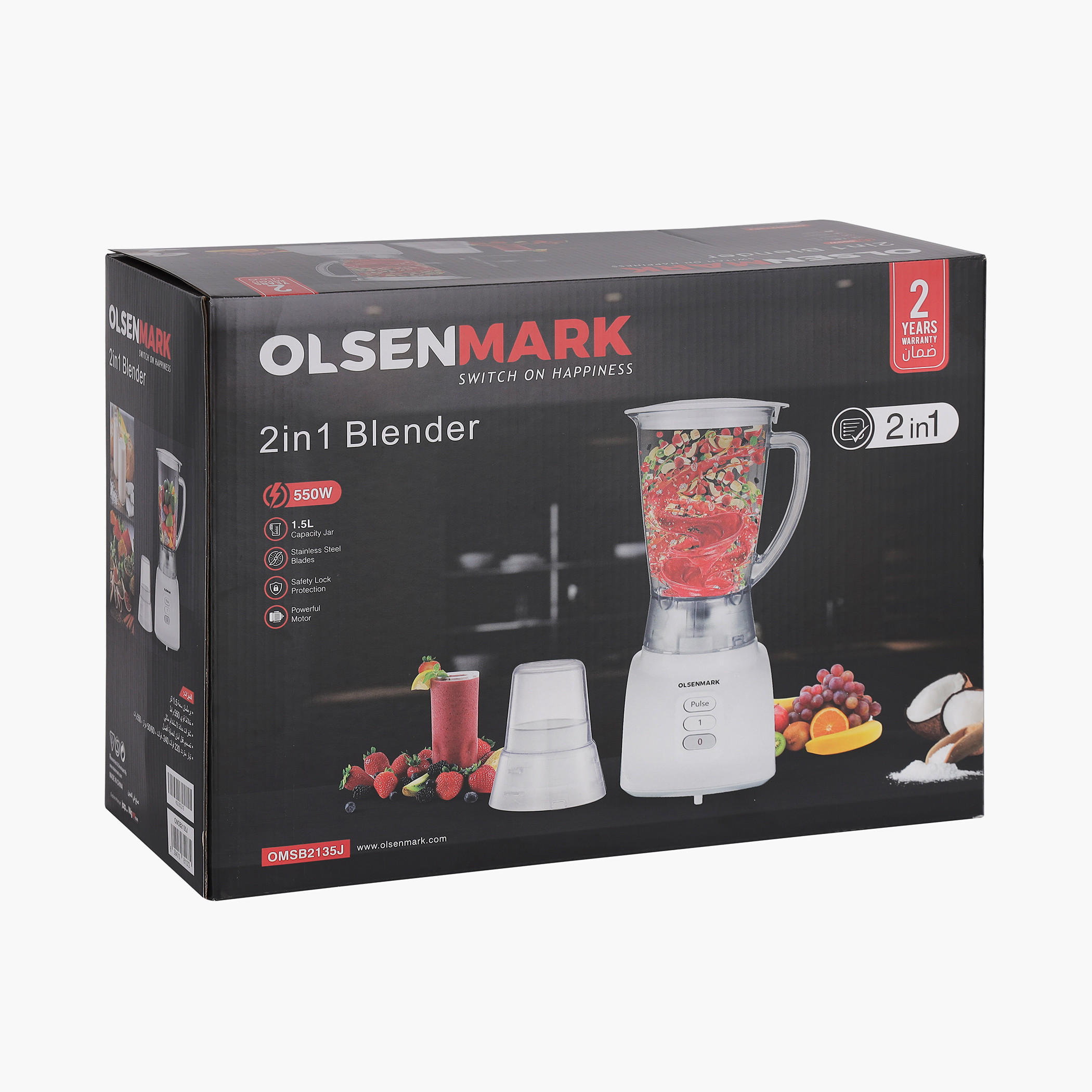 Olsenmark 2-in-1 Blender with Attachment - 1.5 L-household-appliances-kitchenappliances-blendersmixersandgrinders-image-5