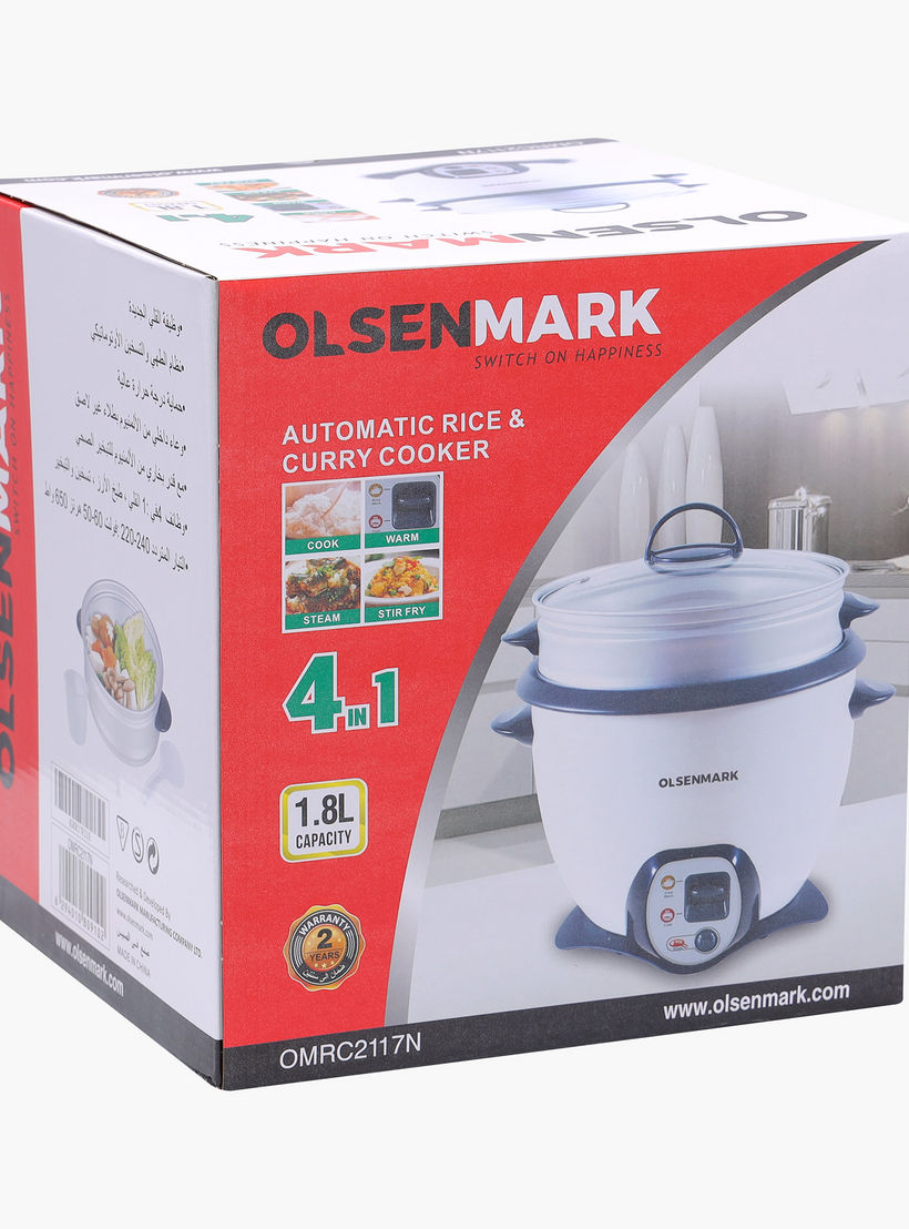Olsenmark 4-in-1 Automatic Rice and Curry Cooker - 1.8 L-household-appliances-kitchenappliances-electriccookers-image-2