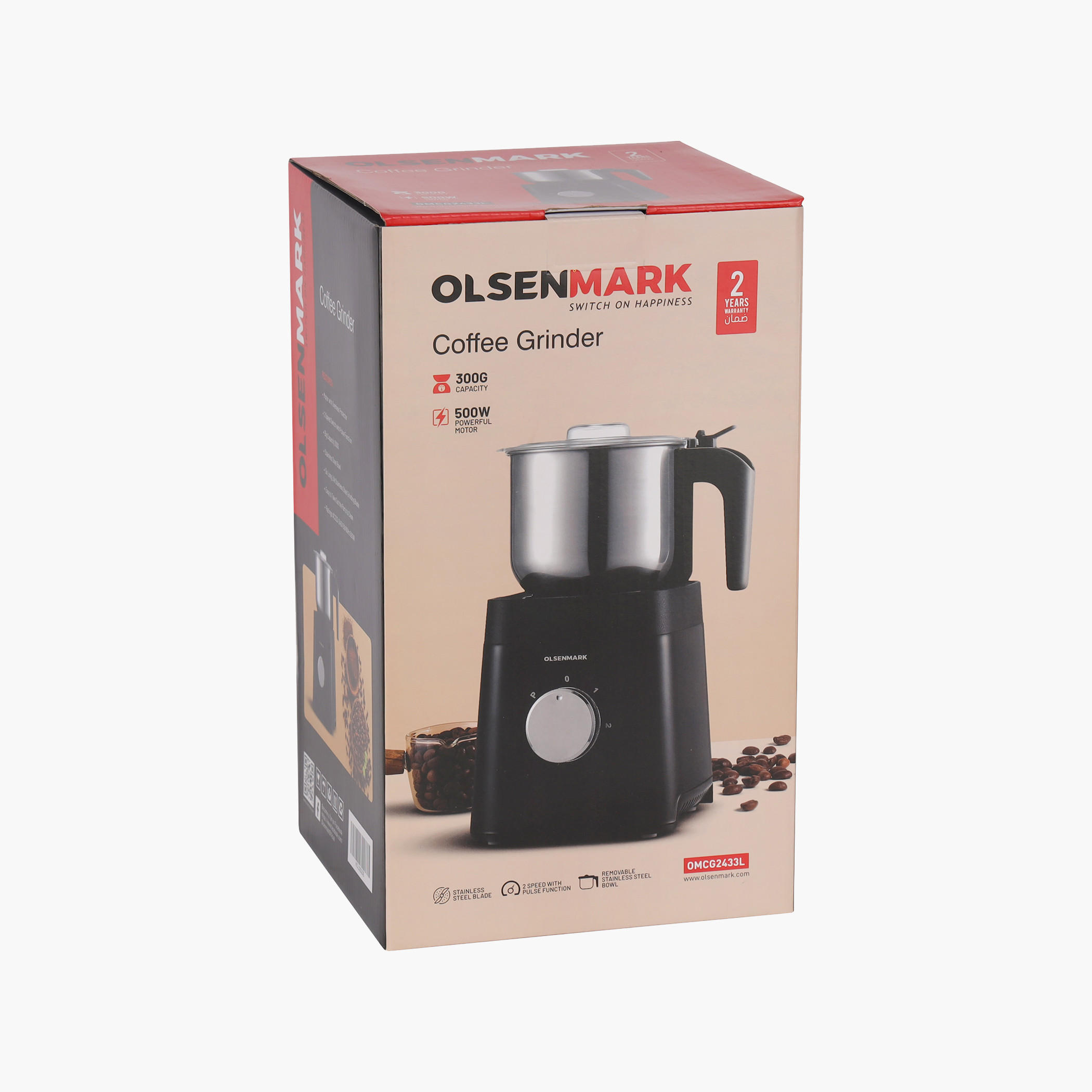Olsenmark Coffee Grinder - 300 gms-household-appliances-kitchenappliances-blendersmixersandgrinders-image-2