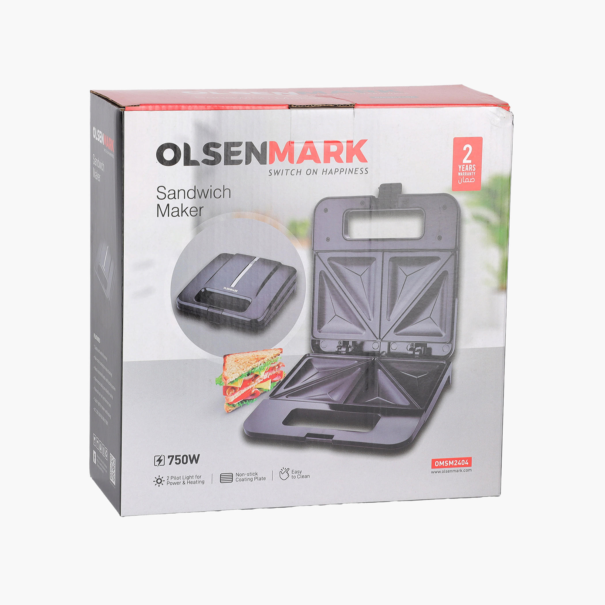 Olsenmark Non-Stick Sandwich Maker-household-appliances-kitchenappliances-otherkitchenappliances-image-2