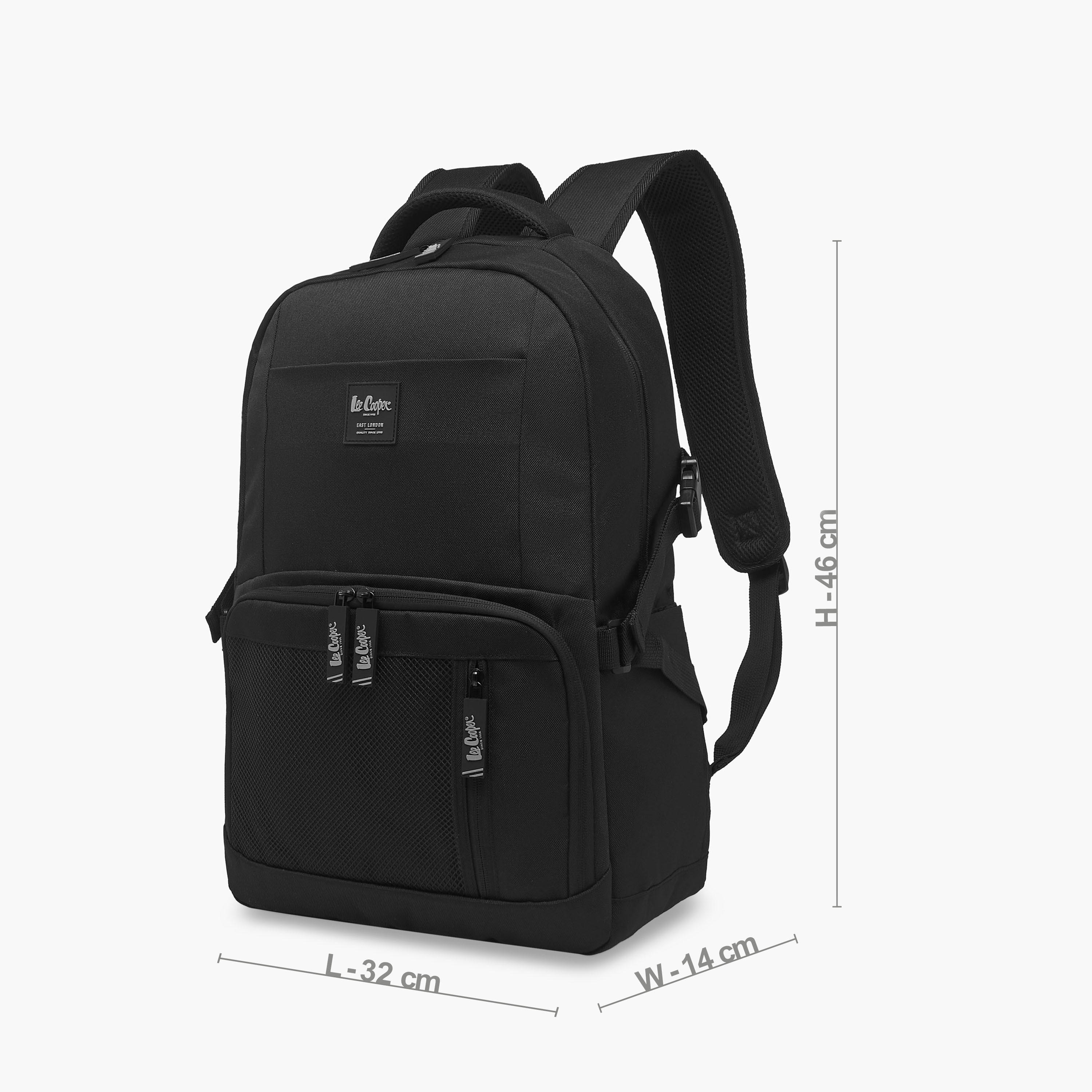 Lee Cooper Panelled School Backpack with Zip Closure and Adjustable Strap - 32x14x46 cm-school-bagsandbackpacks-backpacks-image-4