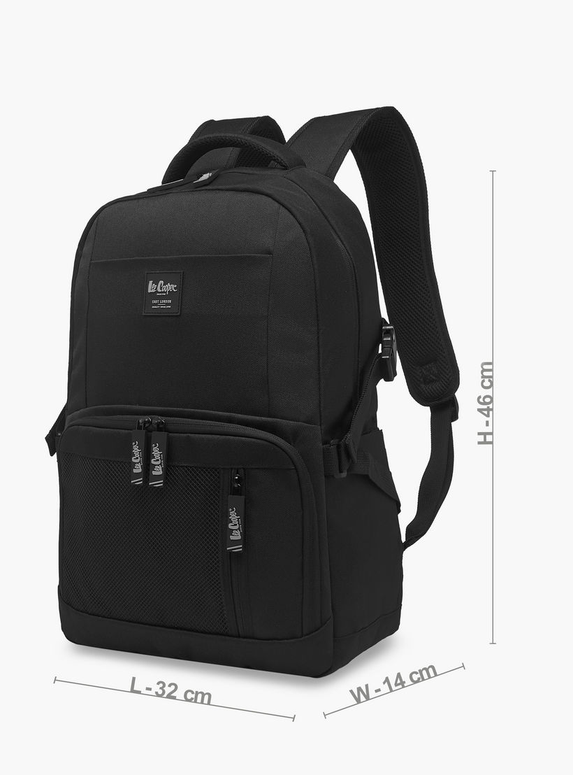 Lee Cooper Panelled School Backpack with Zip Closure and Adjustable Strap - 32x14x46 cm-school-bagsandbackpacks-backpacks-image-4