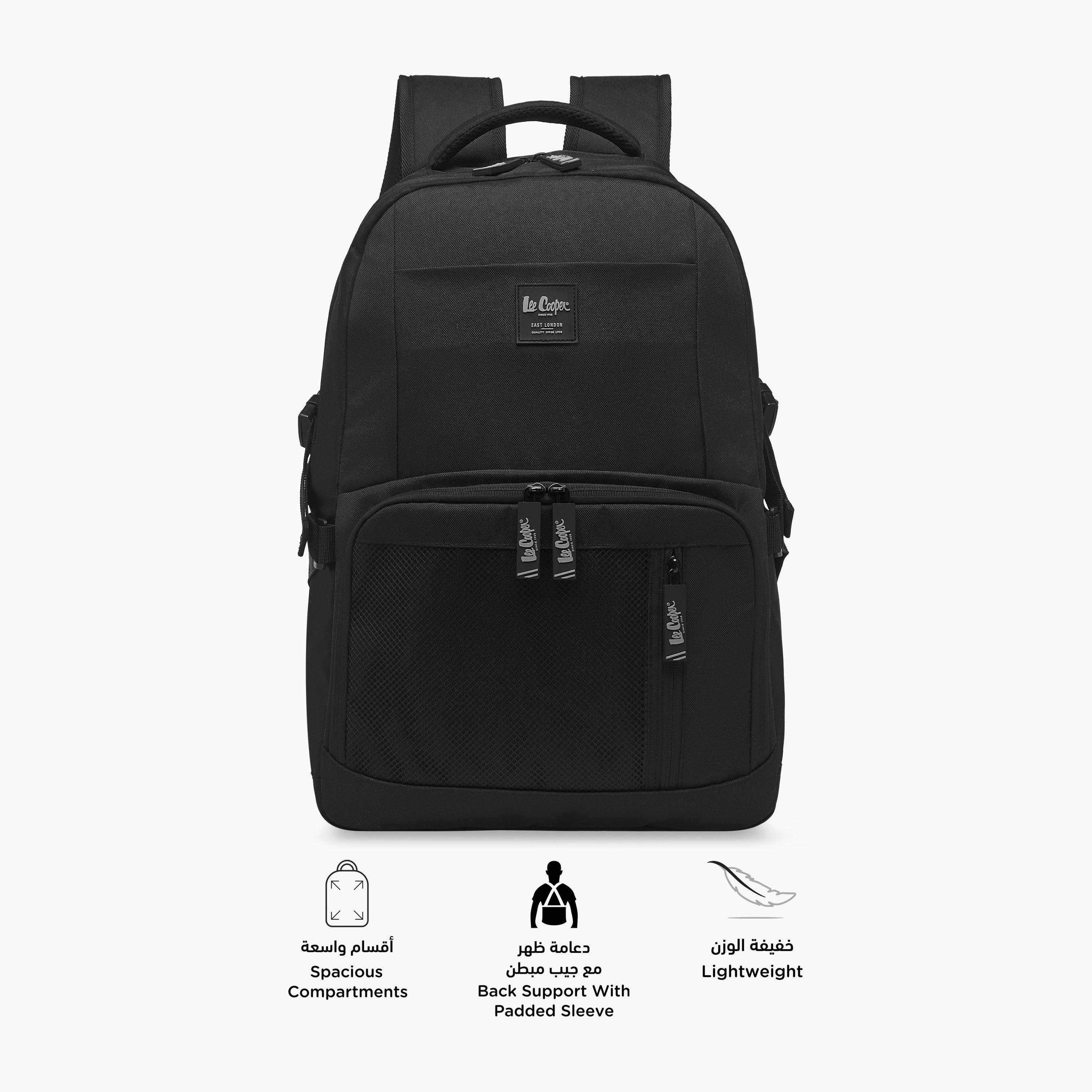 Lee Cooper Panelled School Backpack with Zip Closure and Adjustable Strap - 32x14x46 cm-school-bagsandbackpacks-backpacks-image-6