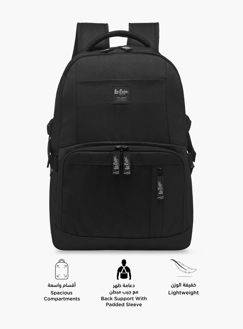 Lee Cooper Panelled School Backpack with Zip Closure and Adjustable Strap - 32x14x46 cm-school-bagsandbackpacks-backpacks-image-6