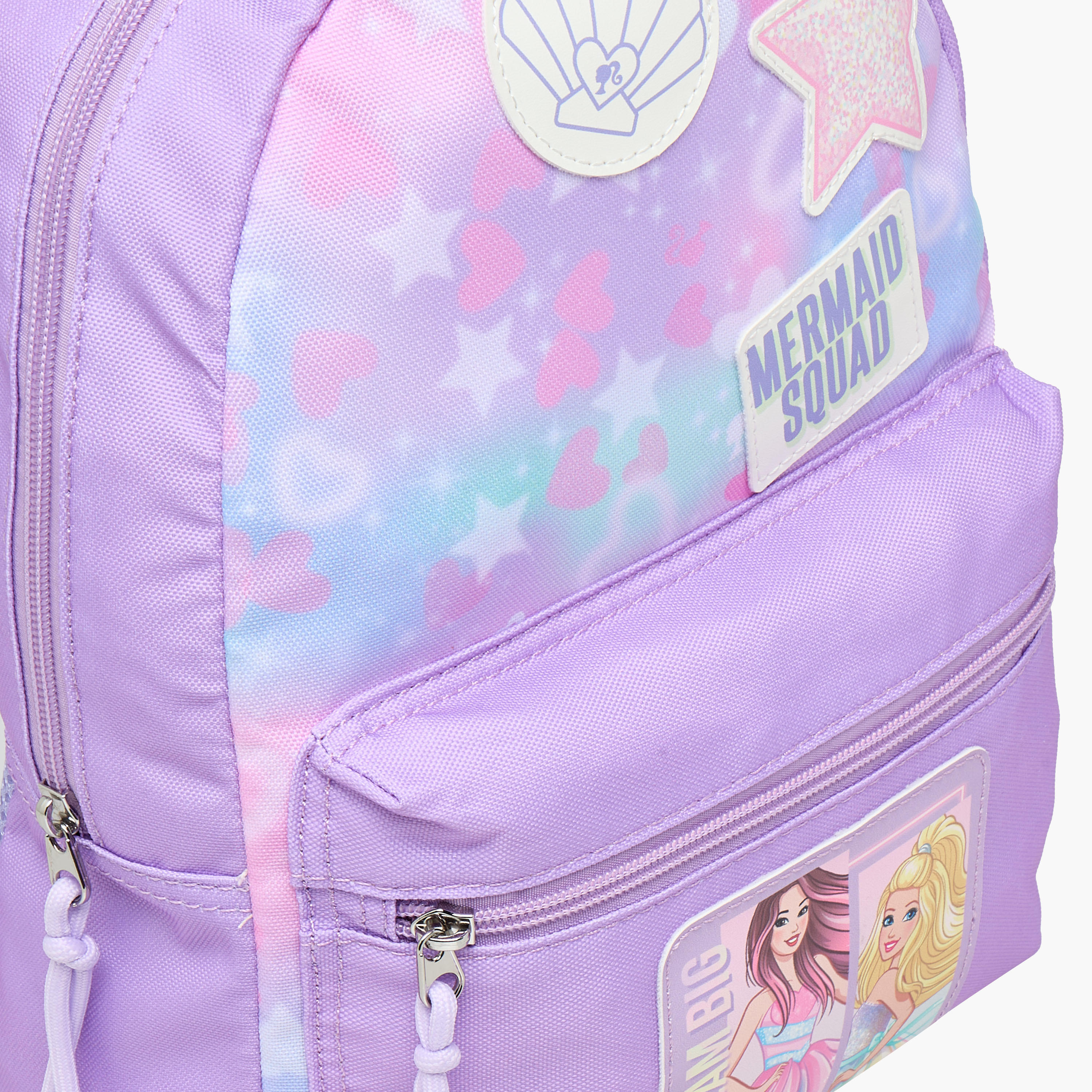 شنطة ظهر للمدرسة بأحزمة كتف قابلة للتعديل وطبعات من باربي - 33x25x10 سم-school-bagsandbackpacks-backpacks-image-6
